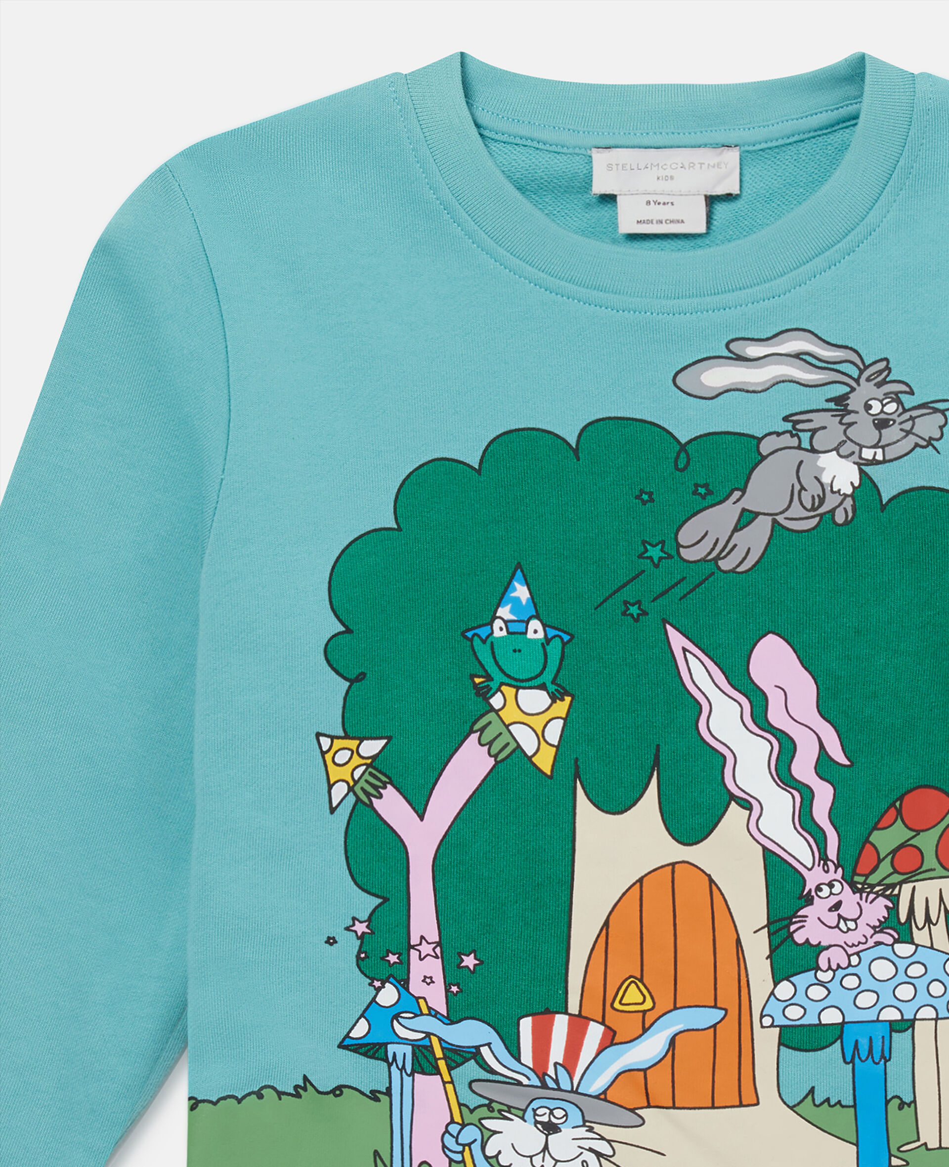 Pullover mit Rundhalsausschnitt und Woodland Friends-Blau-large Pullover mit Rundhalsausschnitt und Woodland Friends-Blau-large image number 1