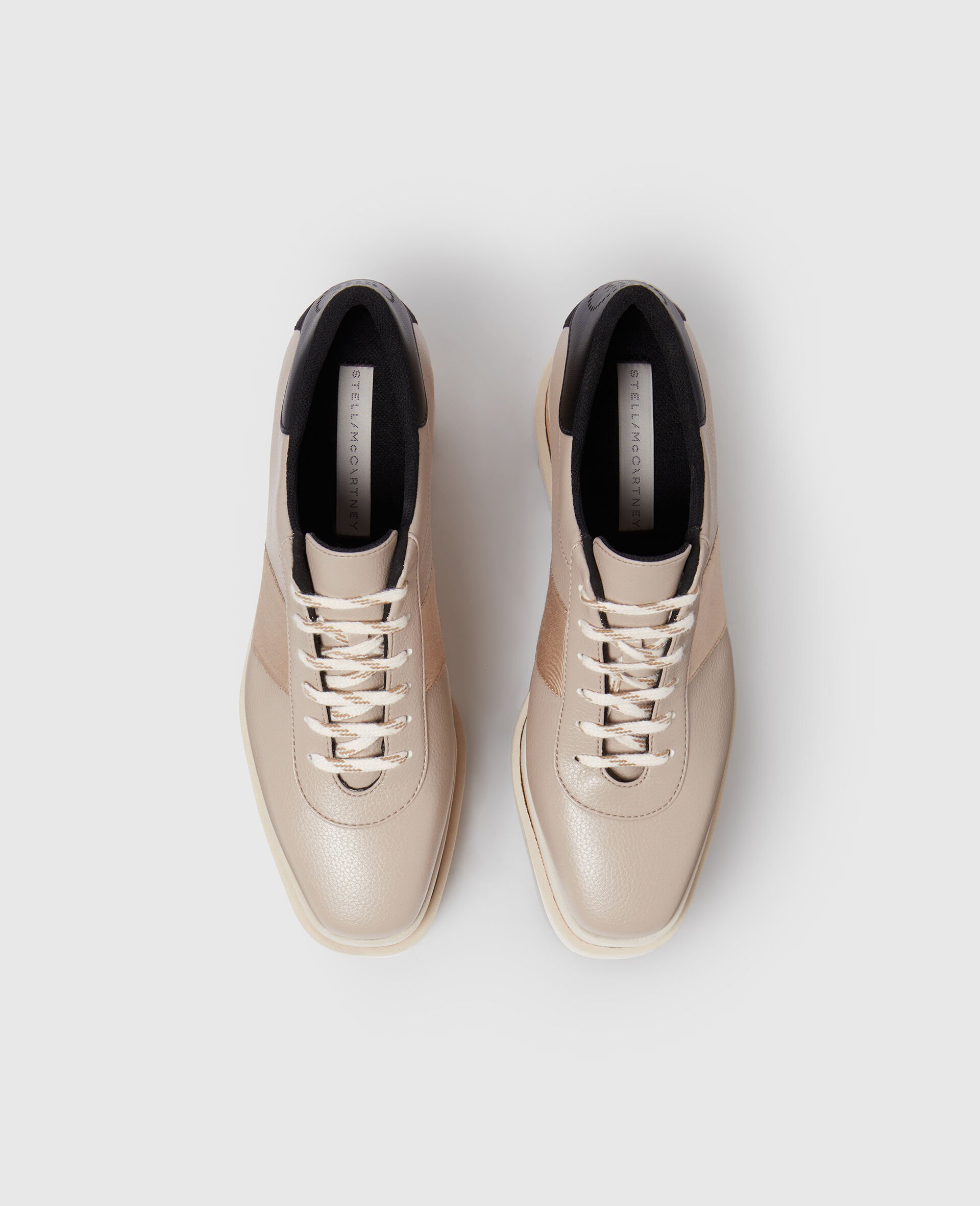 Sneak-Elyse Platform Trainers-Beige-large image number 3