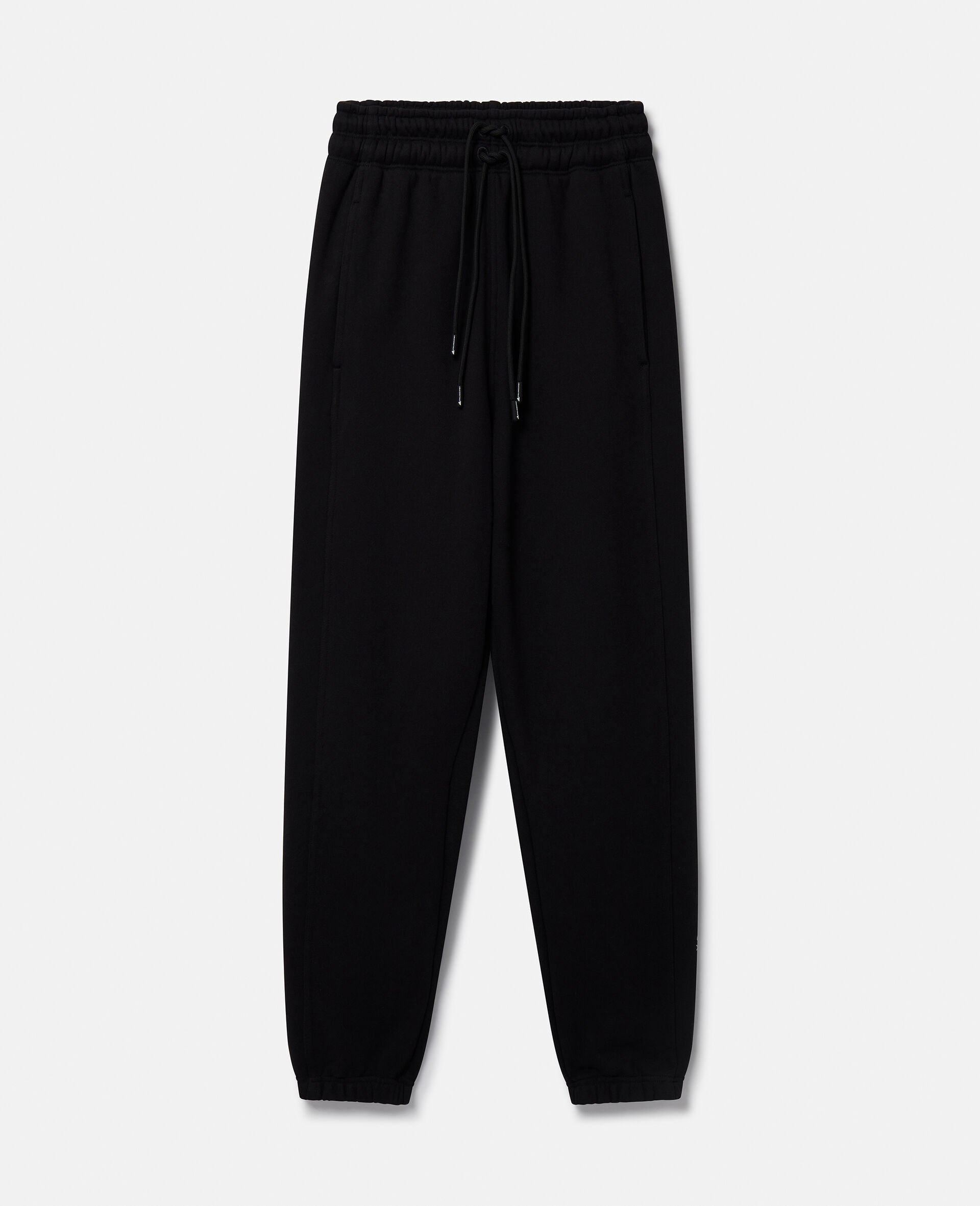 Cuffed Sweatpants-Black-model