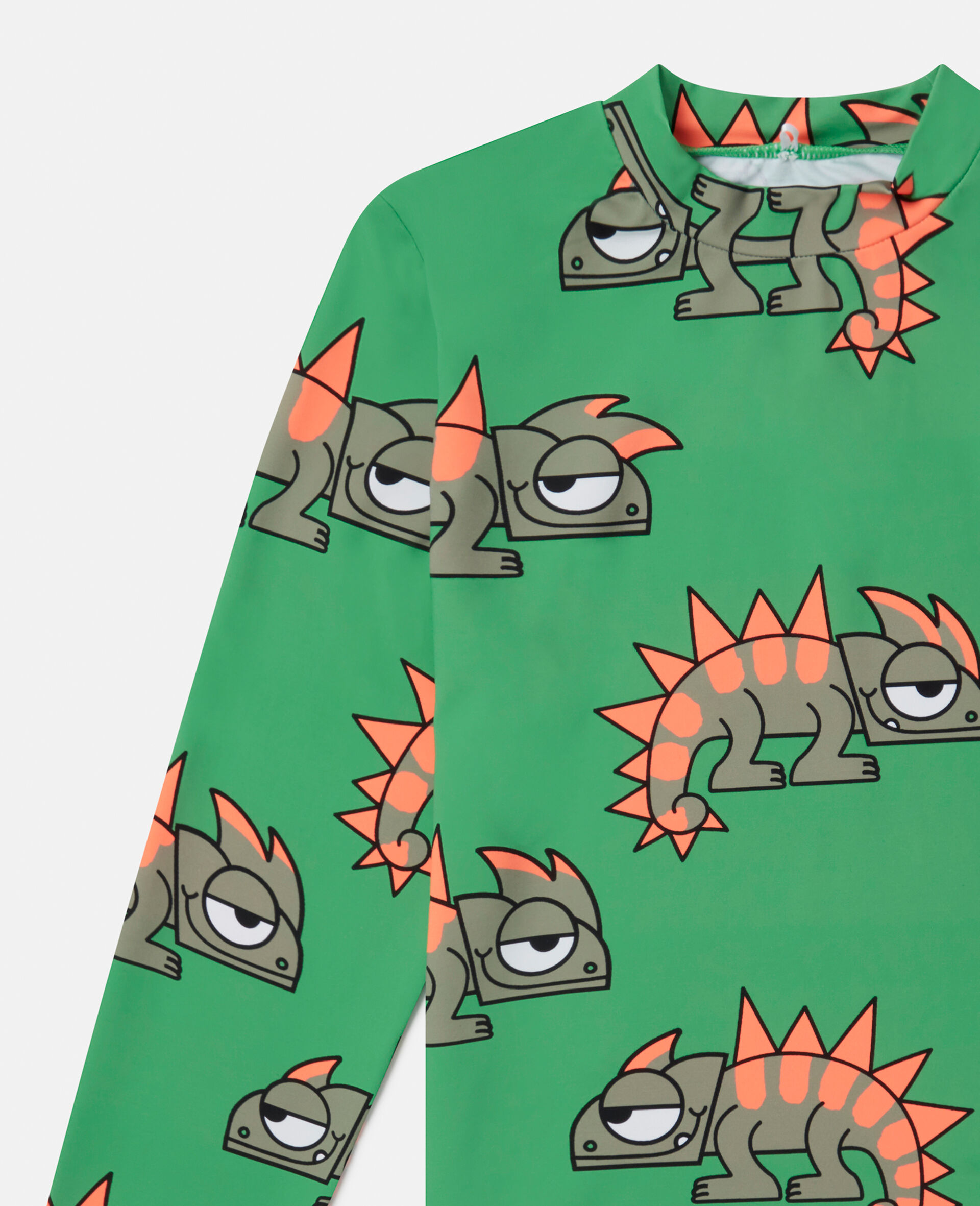 Gecko Print Swim Top-Pink-large image number 1