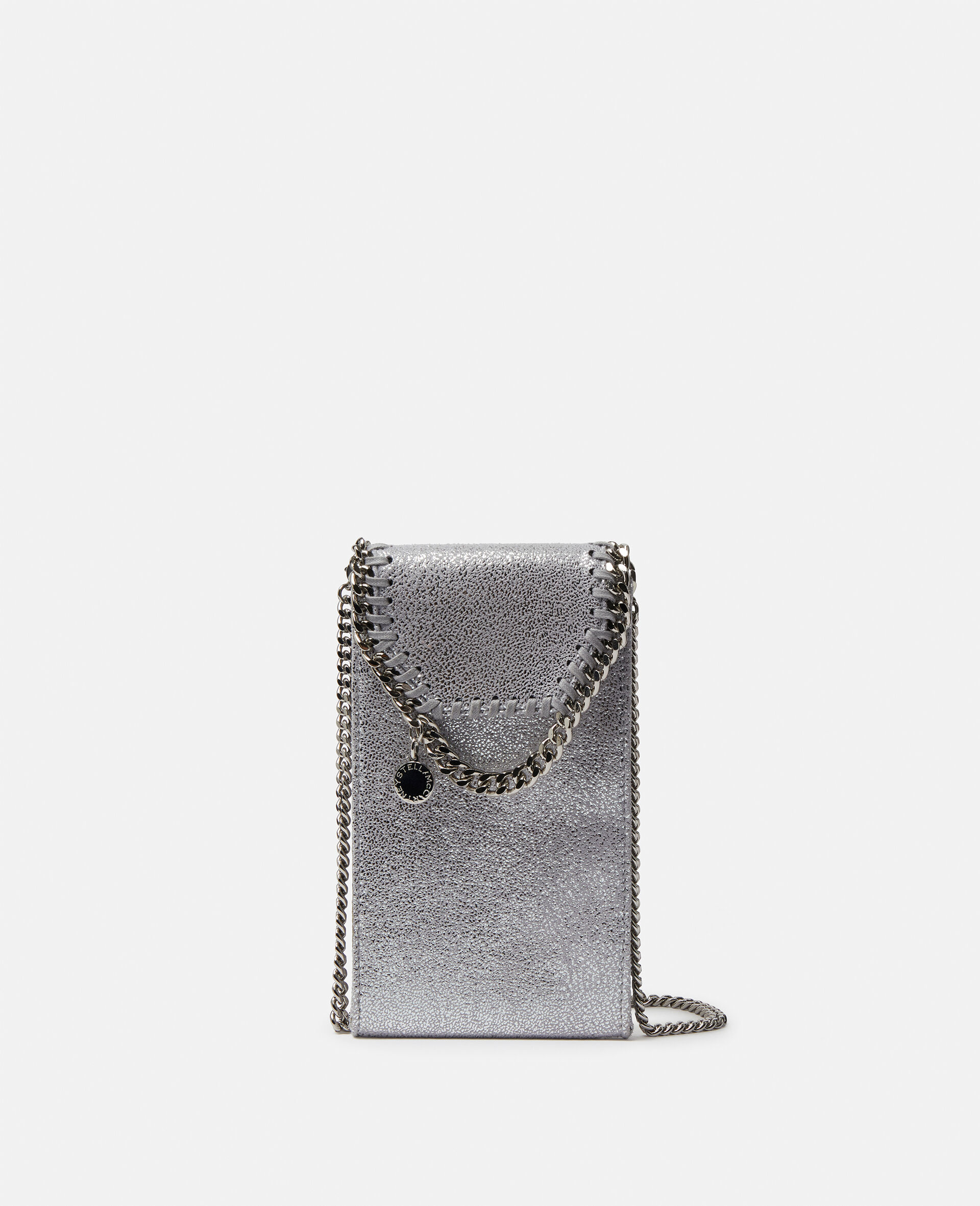 Falabella Crossbody Phone Pouch-Silver-large image number 0