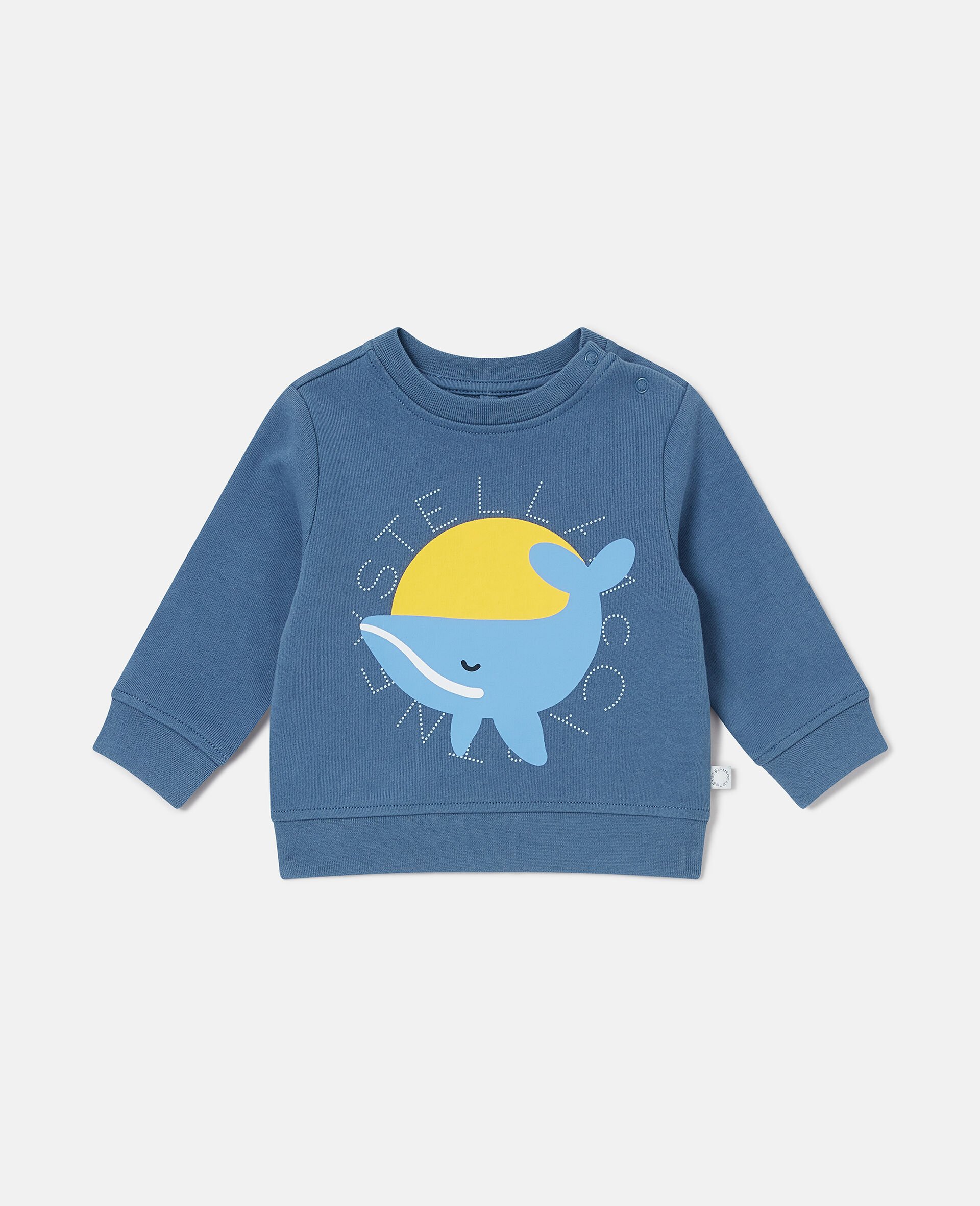 Whale And Sun Long Sleeve Top-Blue-medium