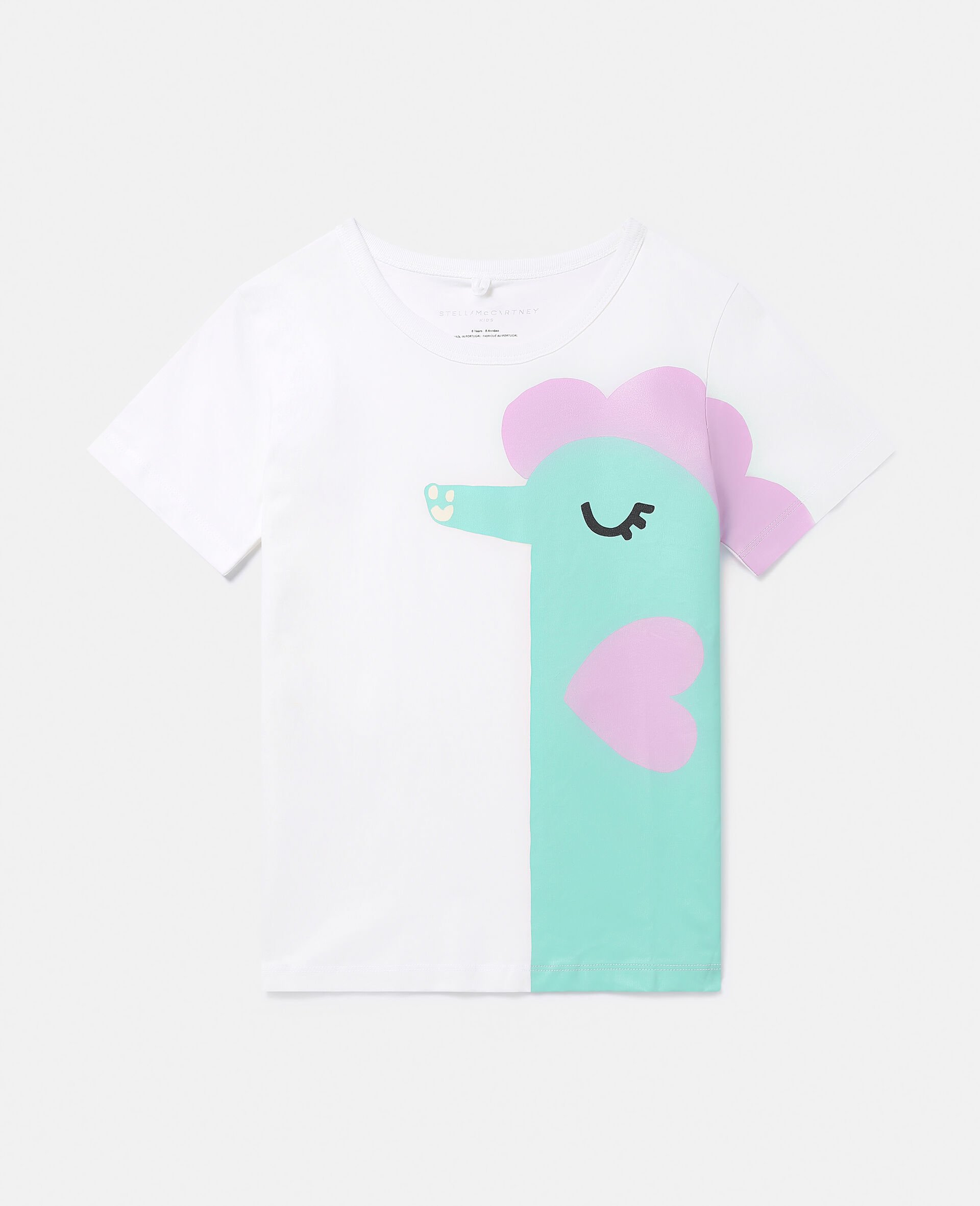 Seahorse Motif T-Shirt-Cream-large image number 0