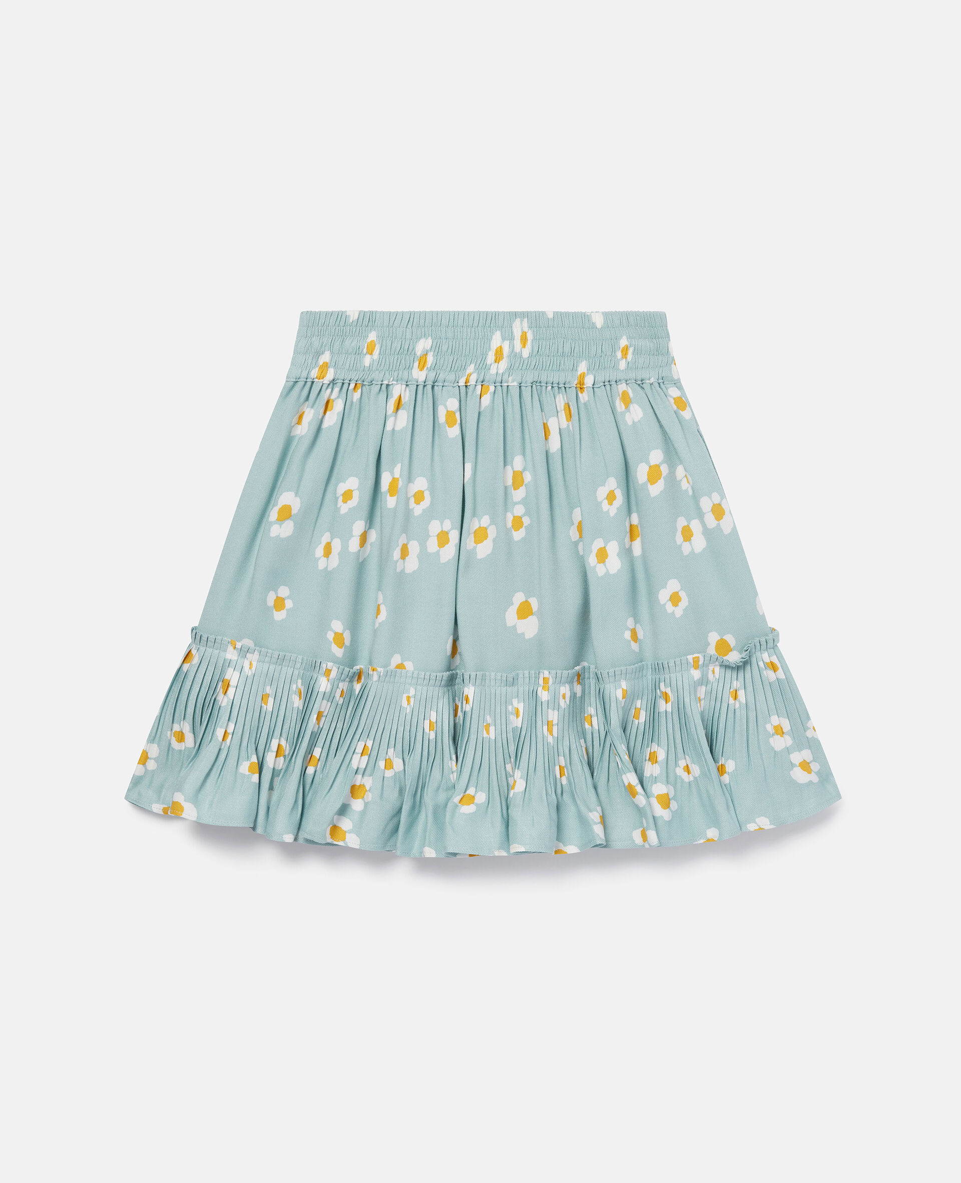 Daisy Print Twill Skirt-Blue-large image number 2