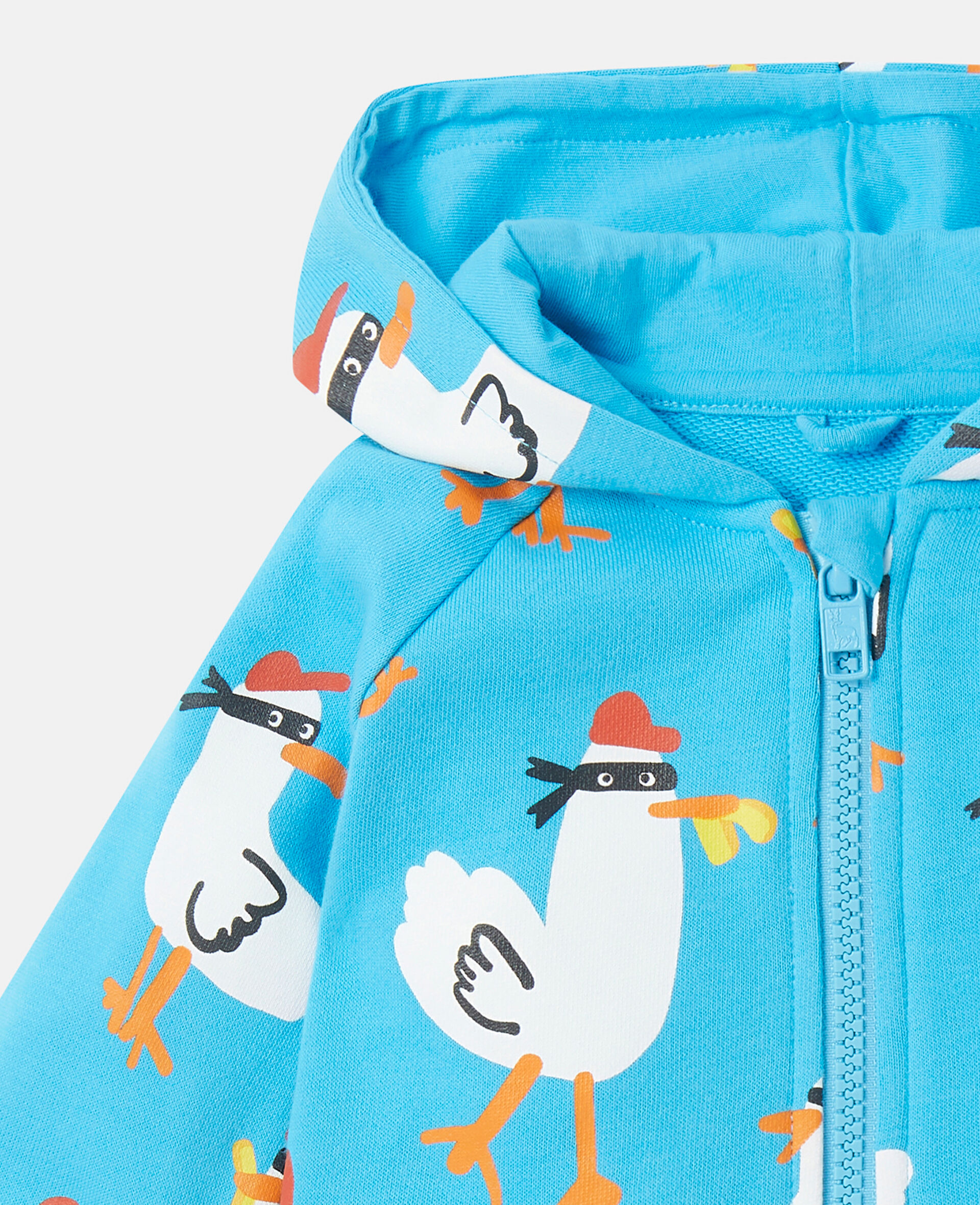 Seagull Bandit Zip Hoodie-Blue-large image number 3