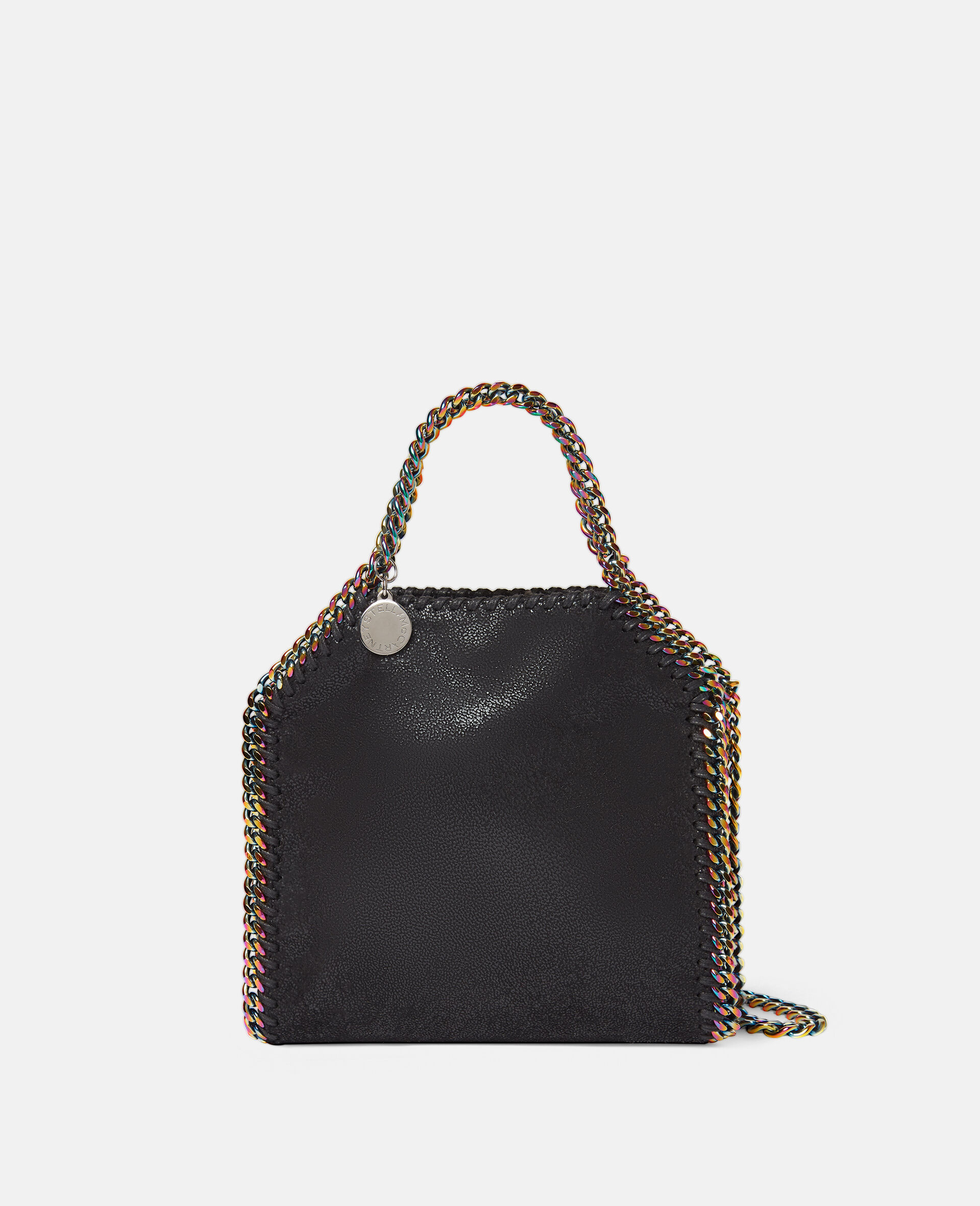 Kleine Falabella Tote Bag mit Kette und holografischem Effekt-Schwarz-large image number 0