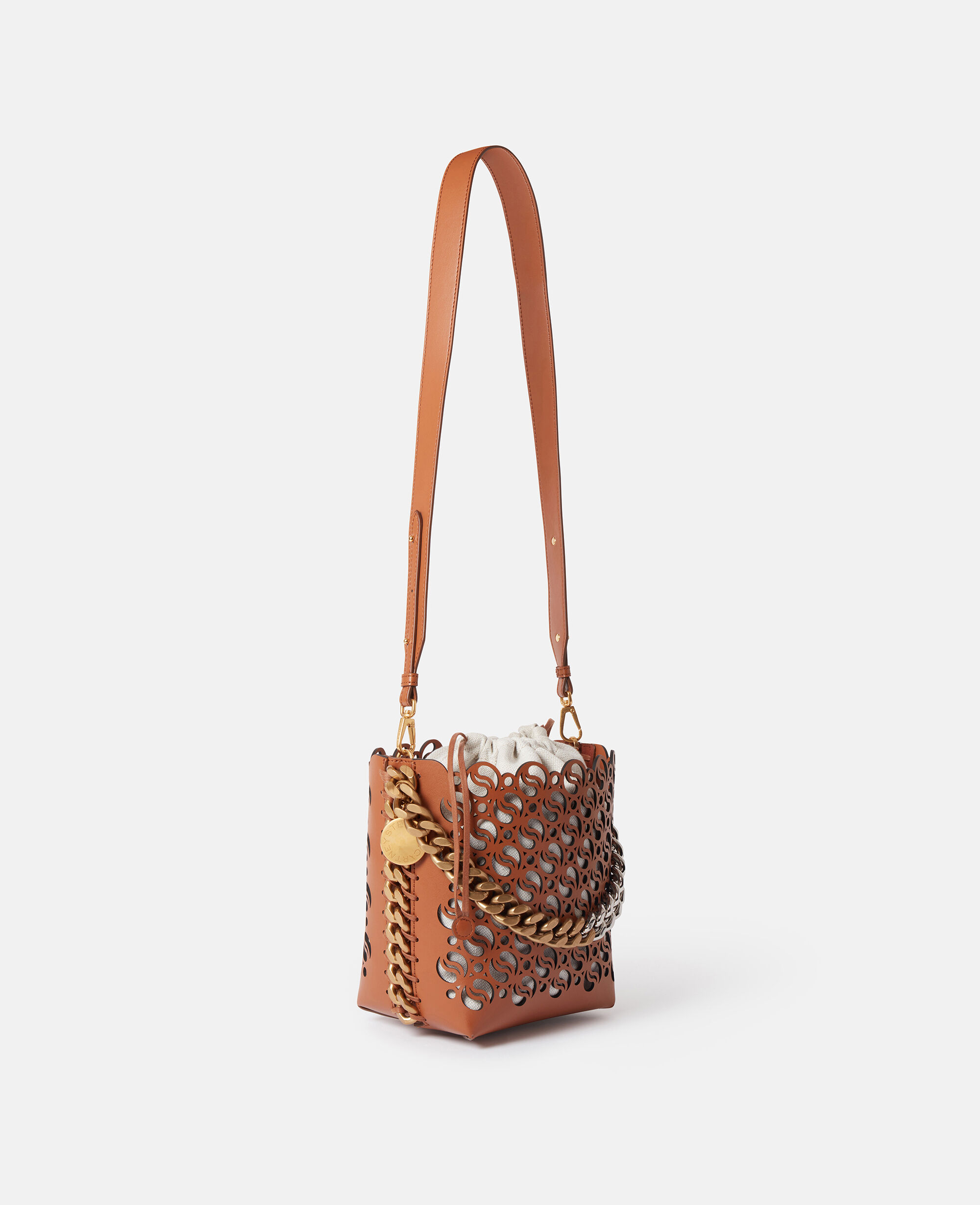 Stella mccartney straw bucket bag 2025