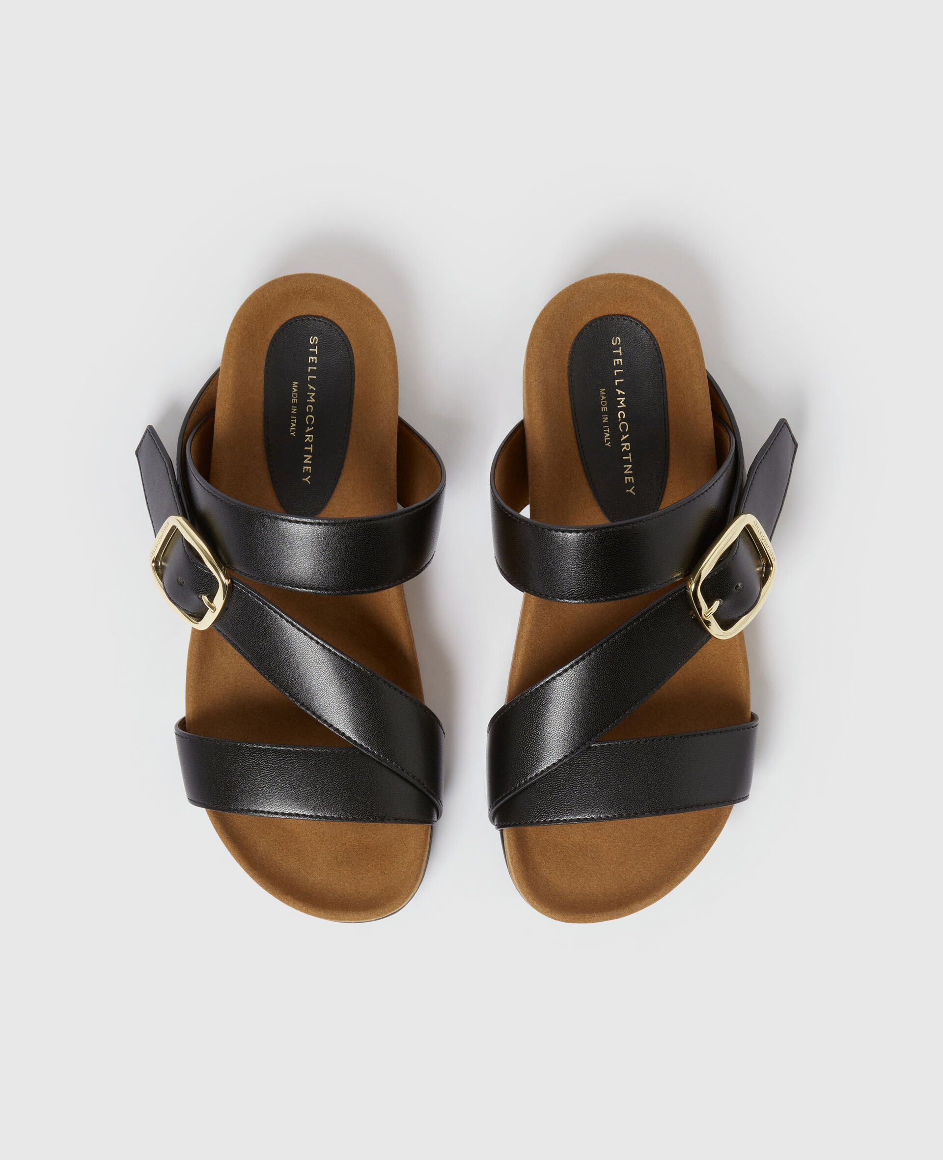 Gaia Backless Buckle Sandals-Black-large image number 4
