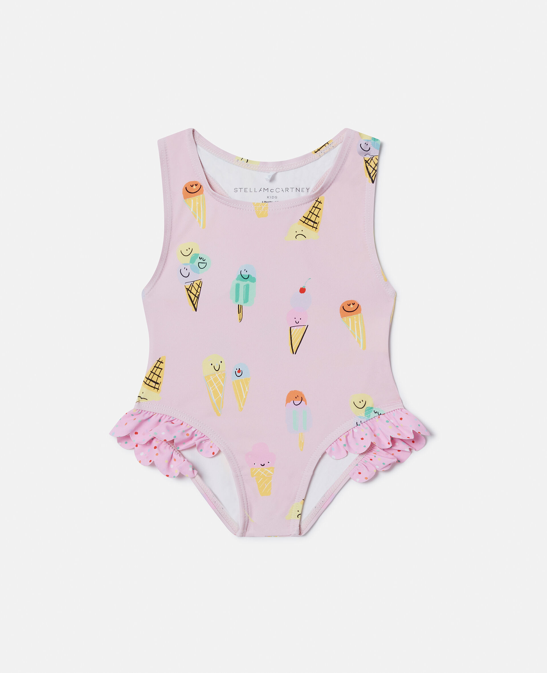 Ice Cream Print Swimsuit-Pink-large image number 0