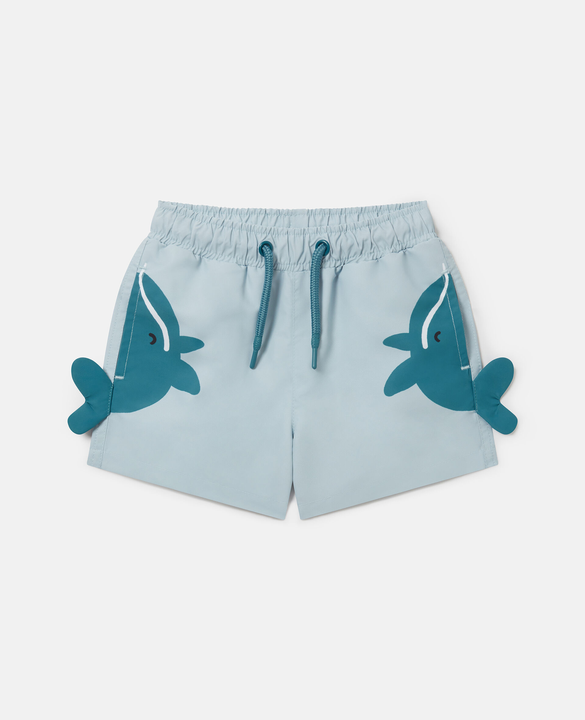 Whale Tail Swim Shorts-Blue-medium