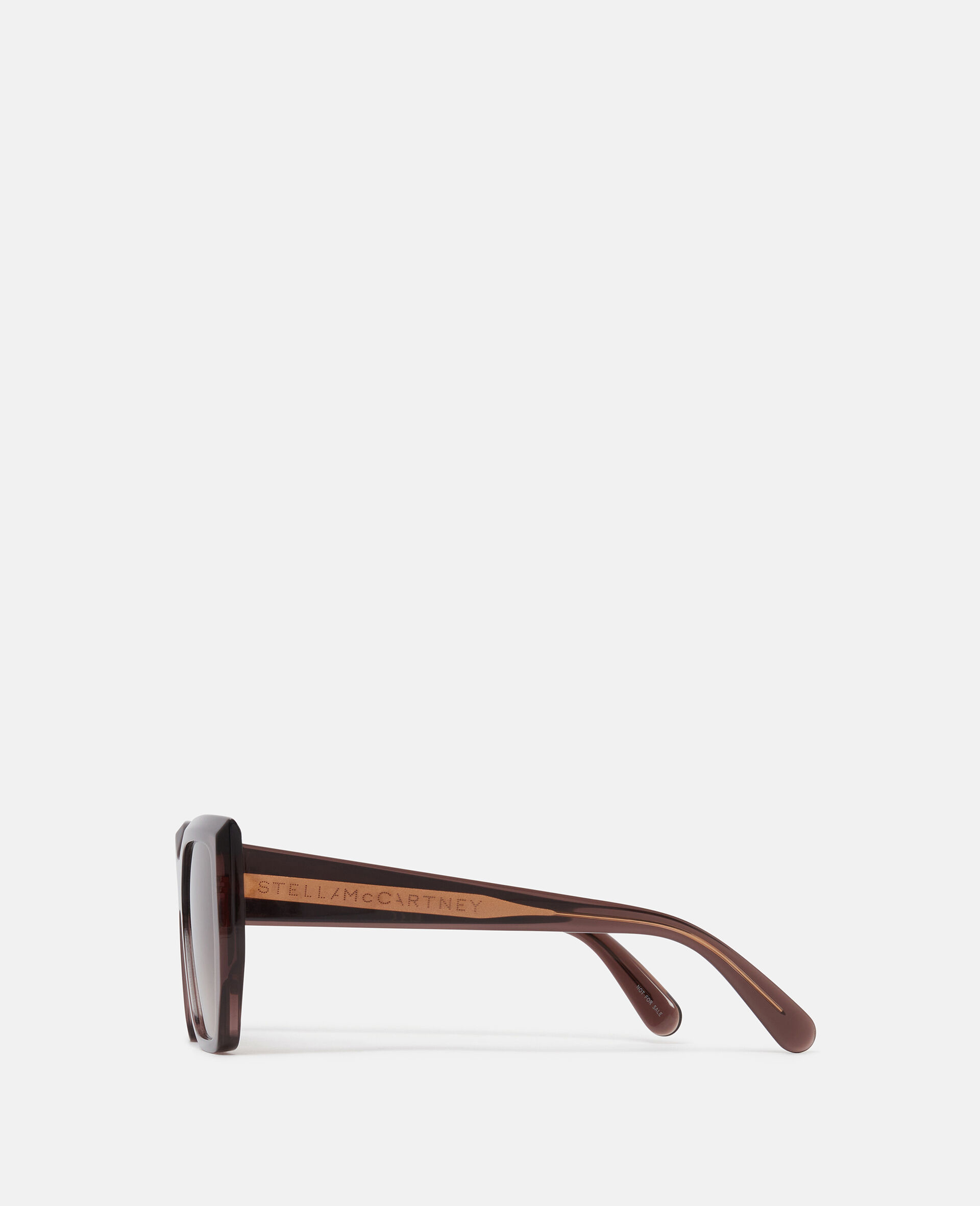 Occhiali da Sole Quadrati Spessi Cat Eye-Marrone-medium