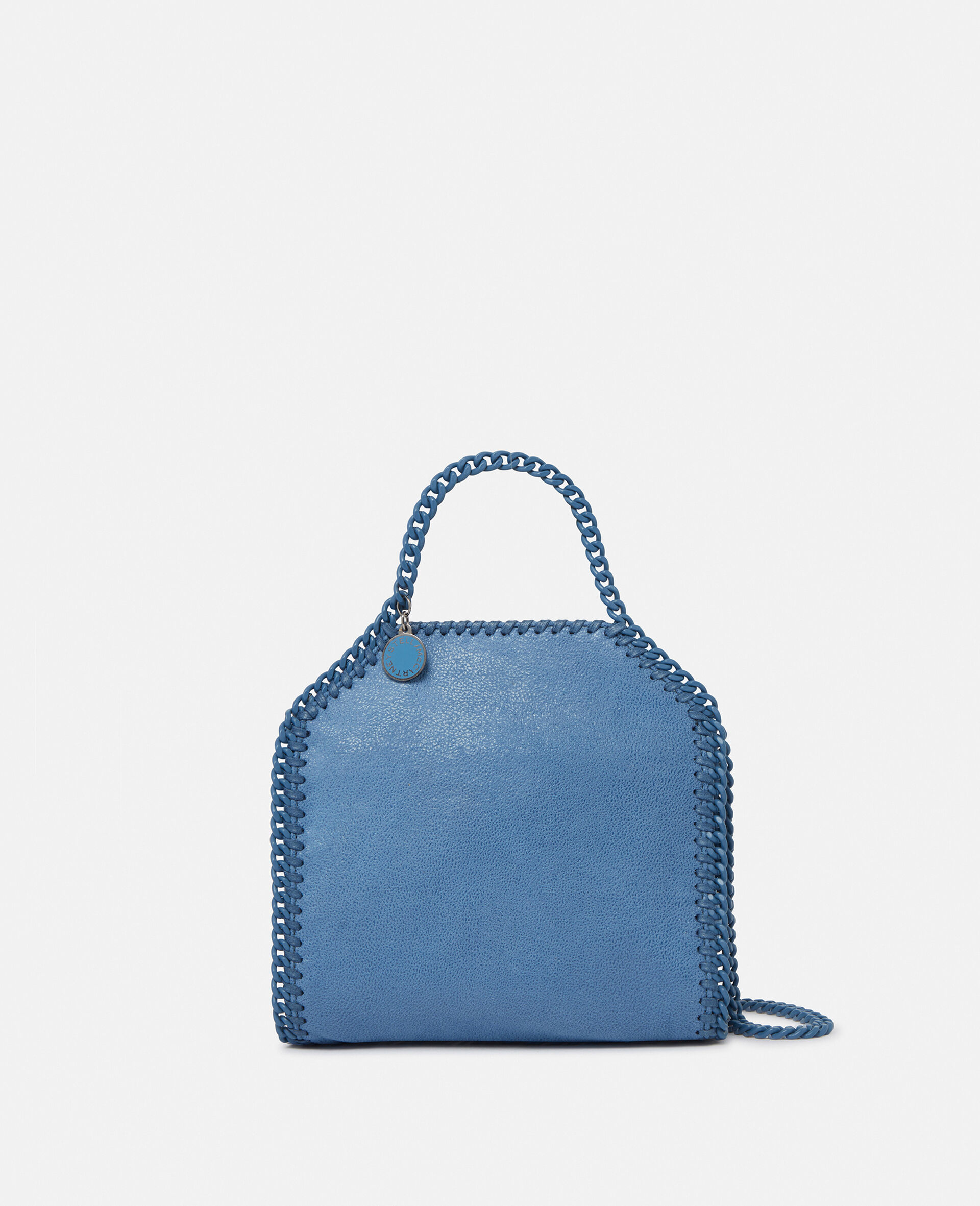 Falabella Tiny Enamel Tote Bag-Blue-medium