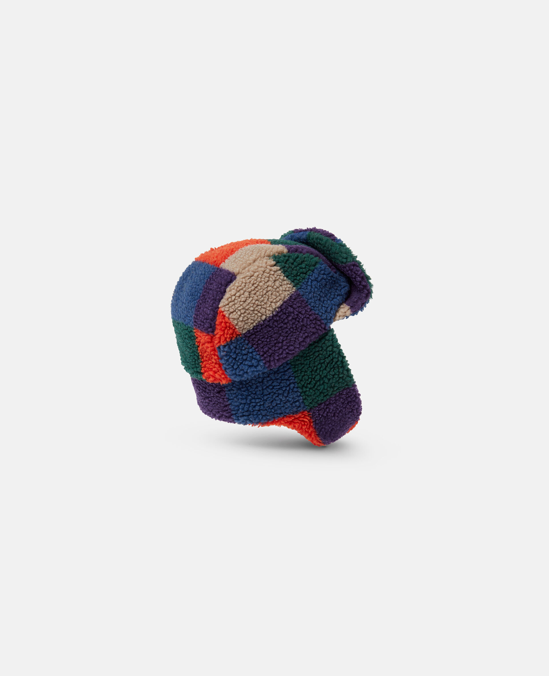 Checkerboard Fleece Trapper Hat-Multicolour-large image number 2
