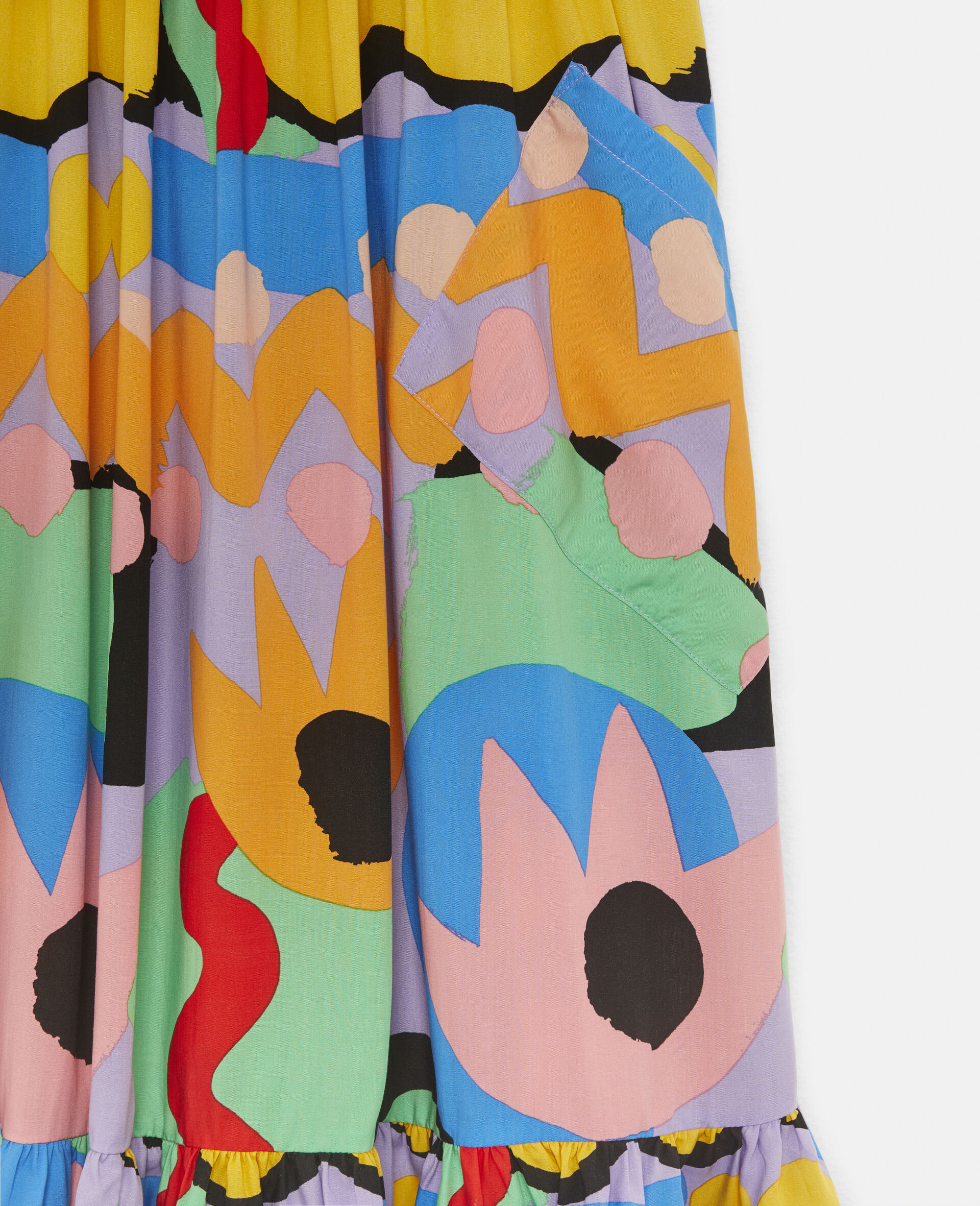 Abstract Print Tencel Dress-Multicoloured-large image number 1