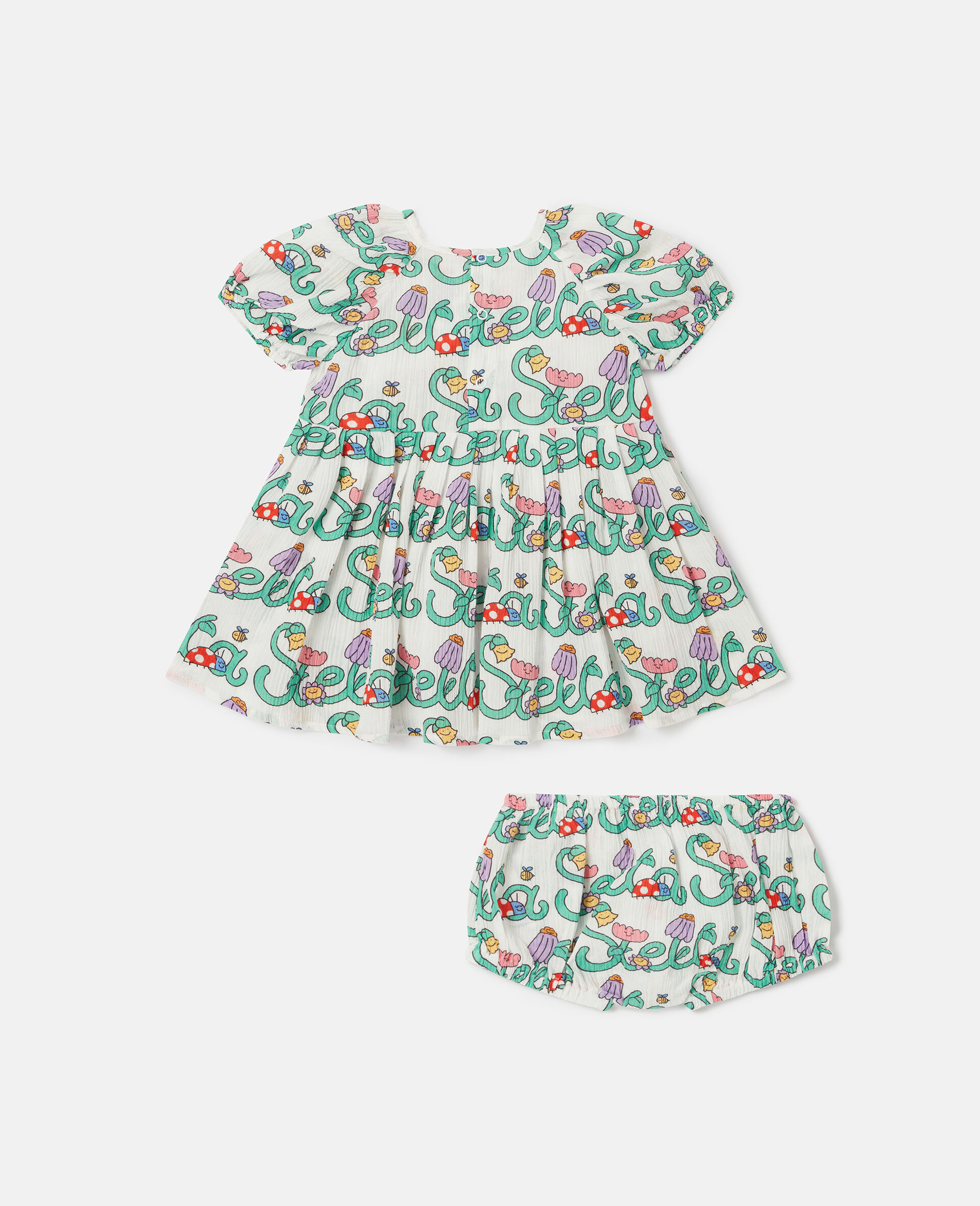 Stella Vine Print Dress and Bloomers Set-Multicolour-large image number 2