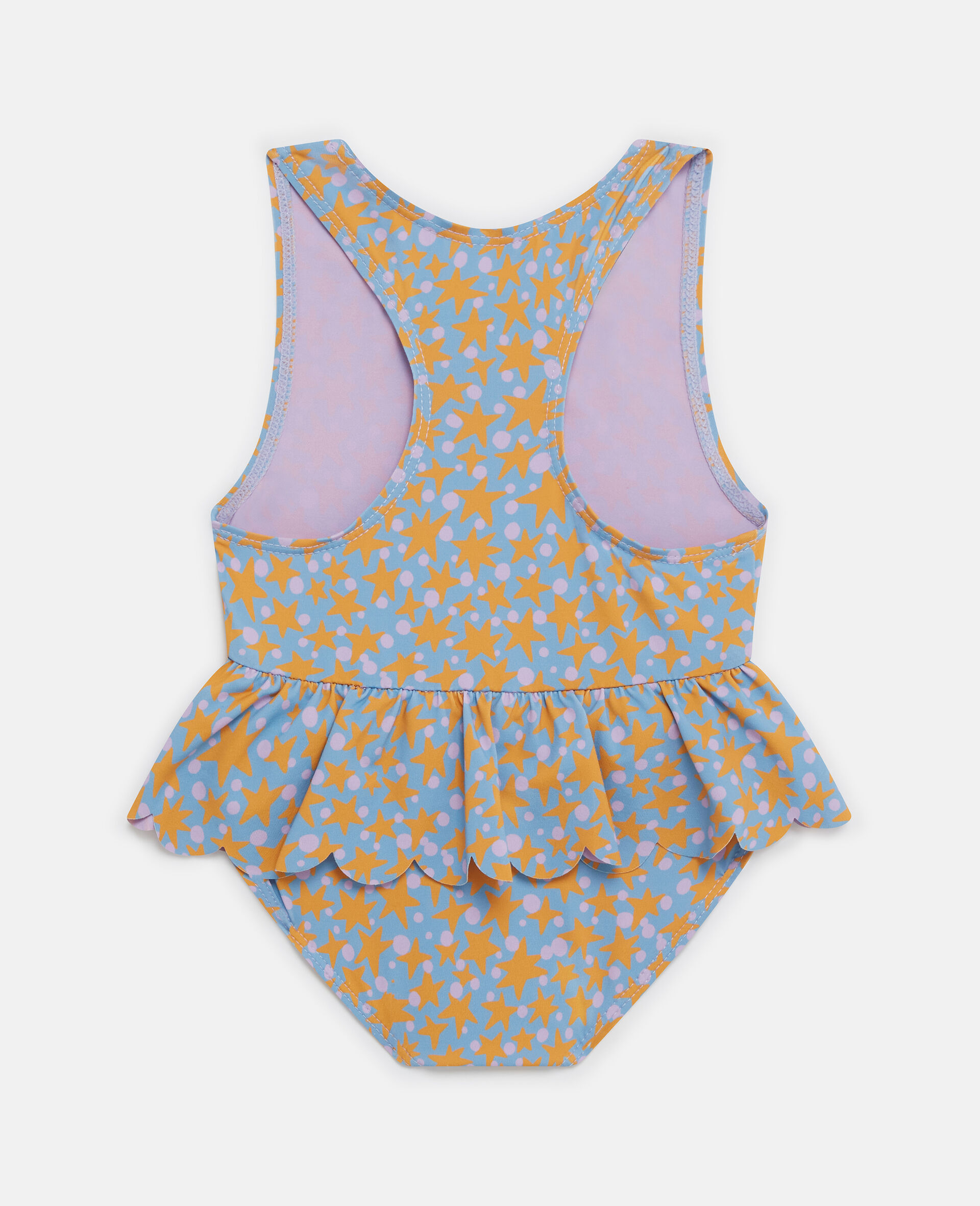 Starfish Print Swimsuit-Blue-large image number 2