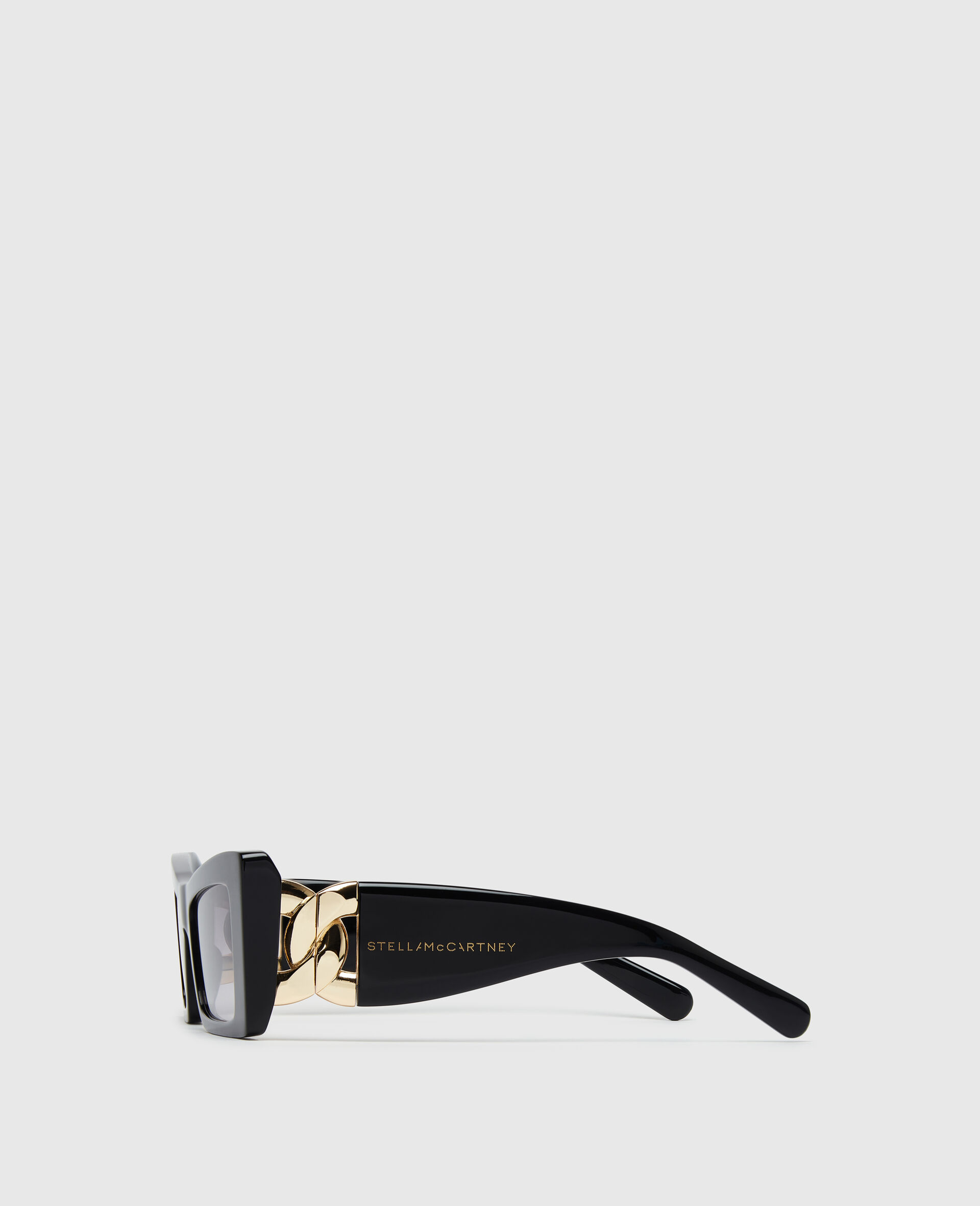 Square Cat-Eye Sunglasses-Black-large image number 2