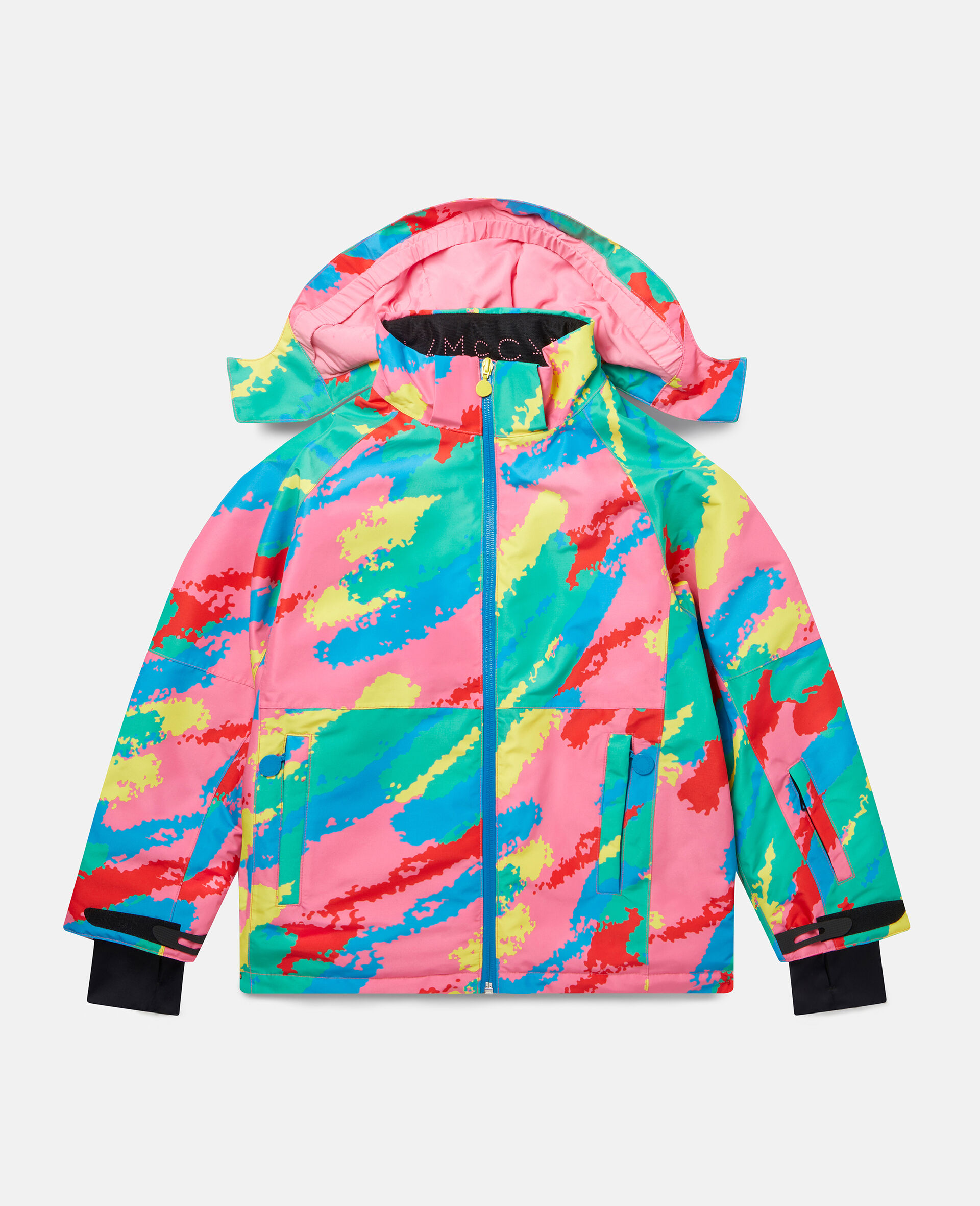 Girls Multicolour Spray Print Snow Jacket | Stella McCartney SG