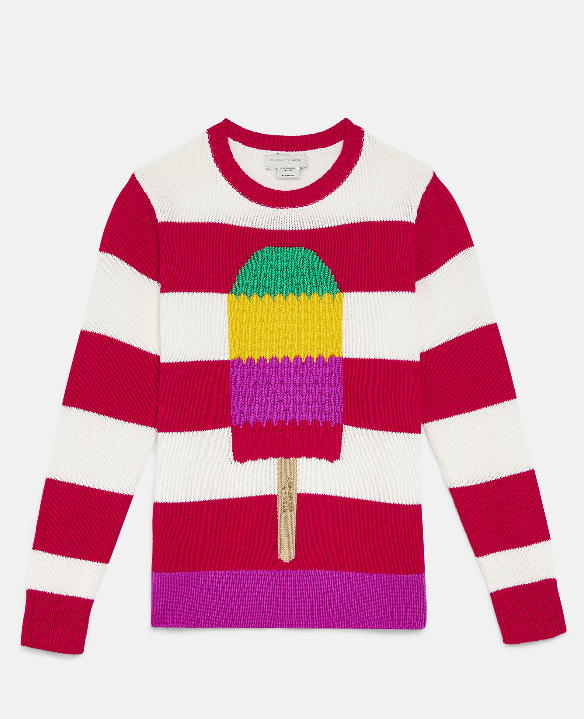 Popsicle Intarsia Knit Jumper-Multicolour-large image number 0