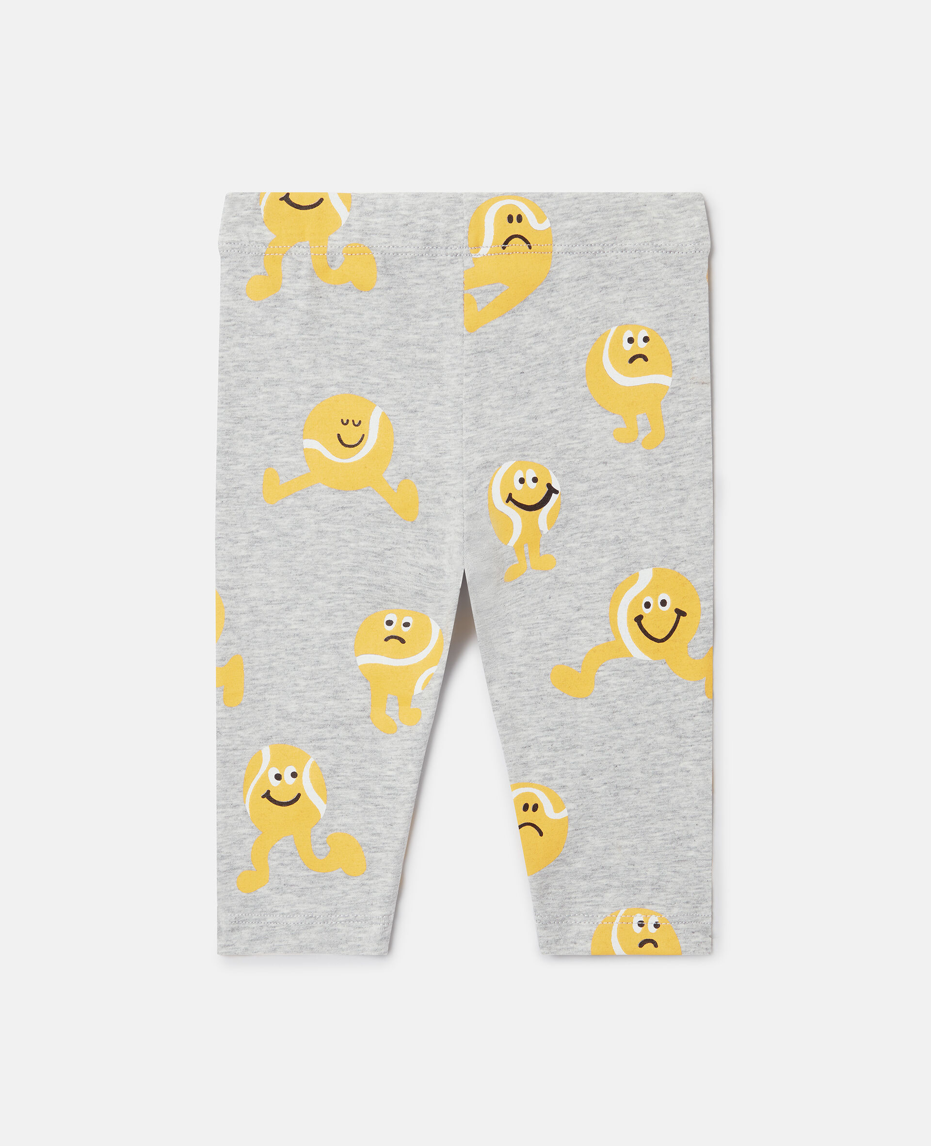 Tennis Ball Print Jersey Leggings-Grey-large image number 2