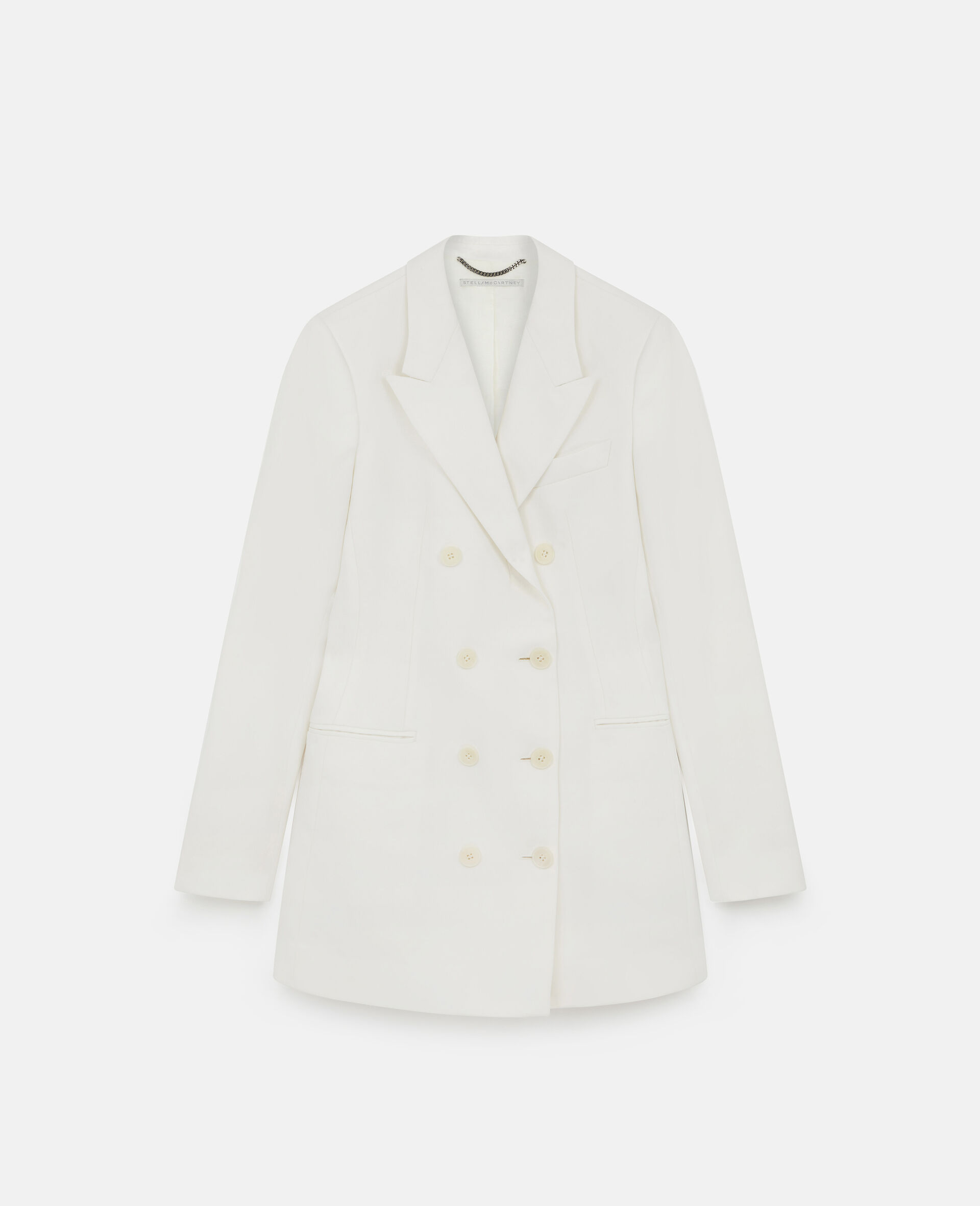 Mini Jacket Dress-White-large