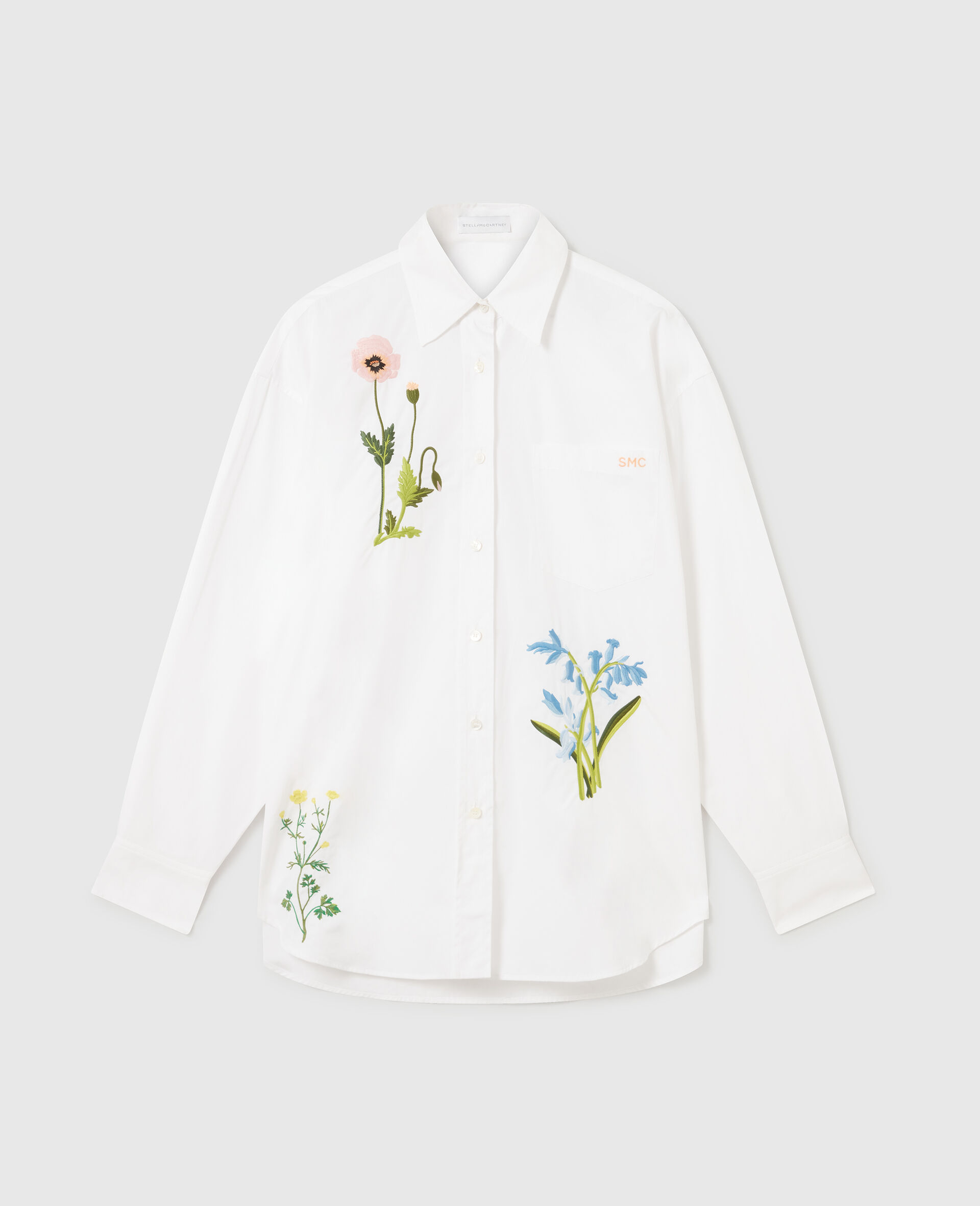 Chemise a broderie florale-Blanc-medium