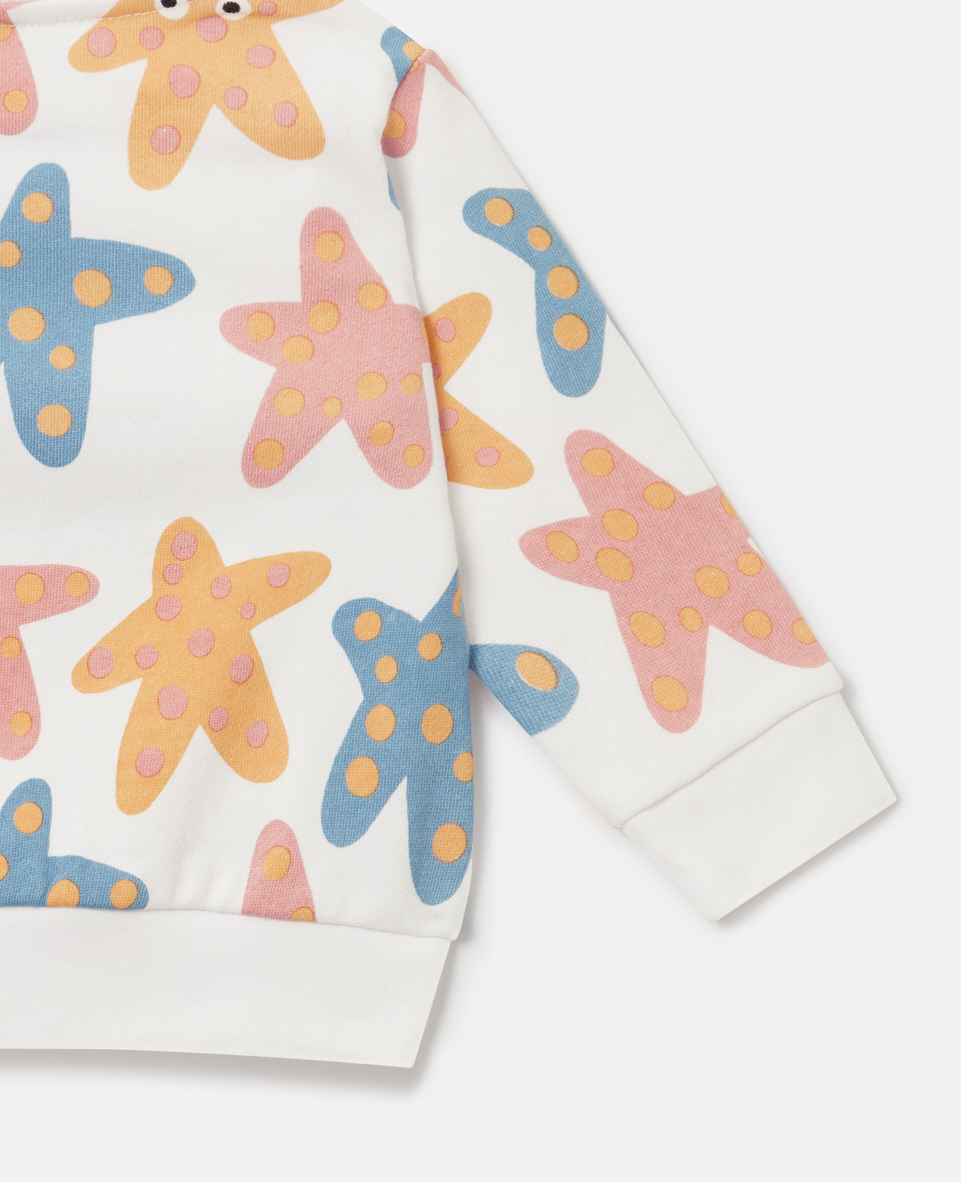 Starfish Print Sweatshirt-White-large image number 3