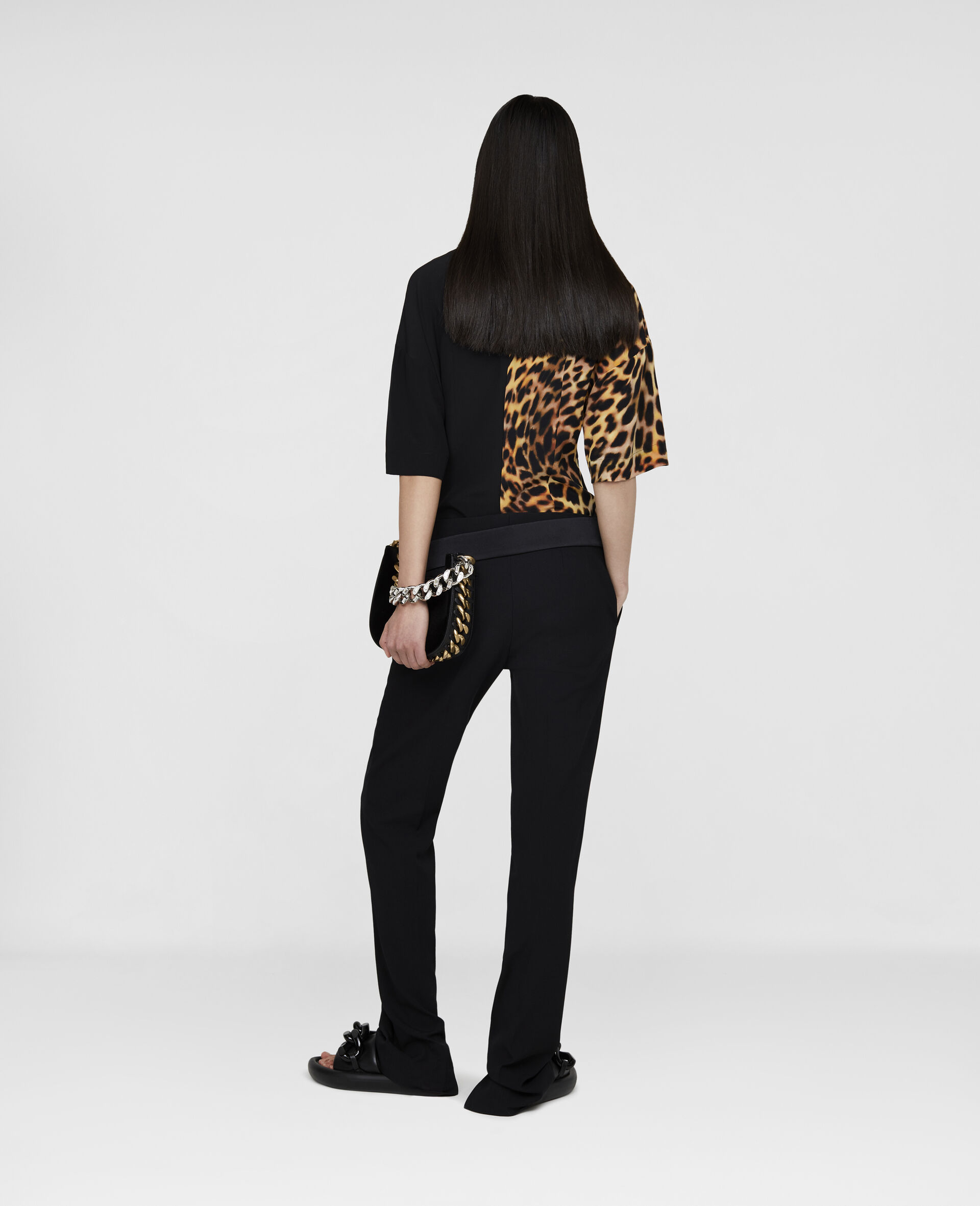 Twill Tailored Dinner Trousers-Black-large image number 2