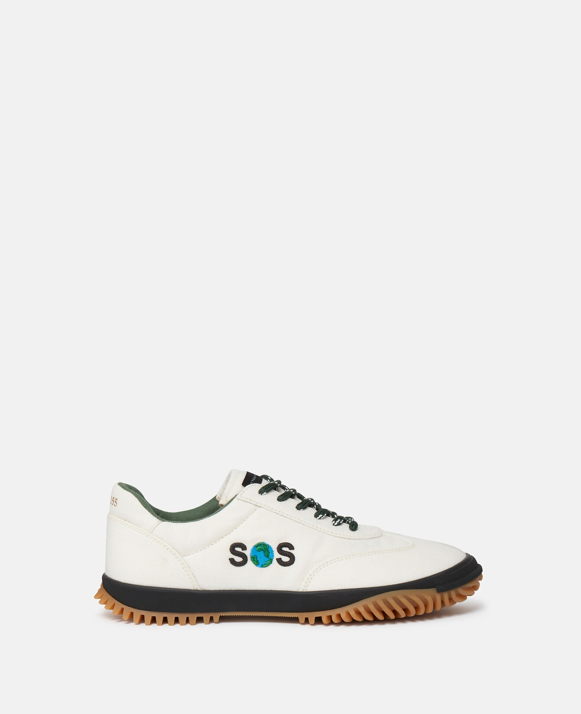 SOS Embroidered S-Wave Sport Trainers-베이지-medium