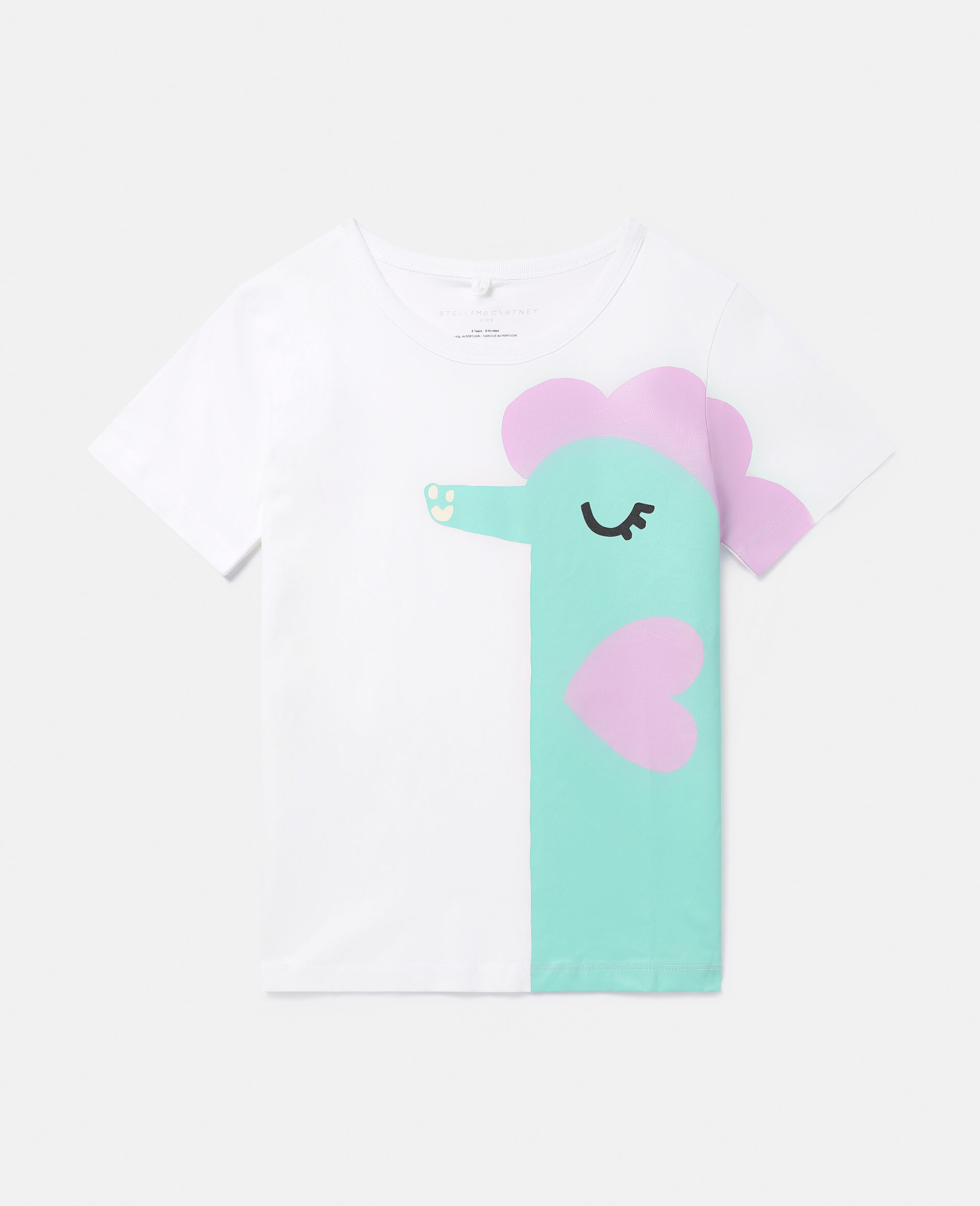 T-shirt con motivo cavalluccio marino-Cream-medium
