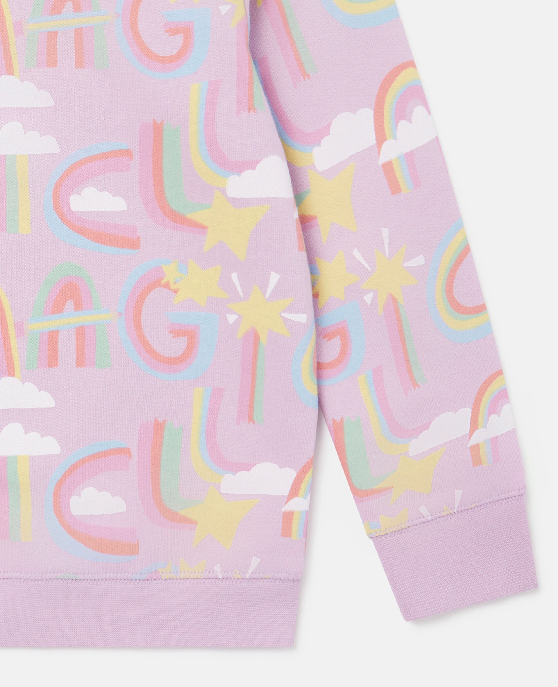 Rainbow Magic Print Sweatshirt-Purple-large Rainbow Magic Print Sweatshirt-Purple-large image number 3