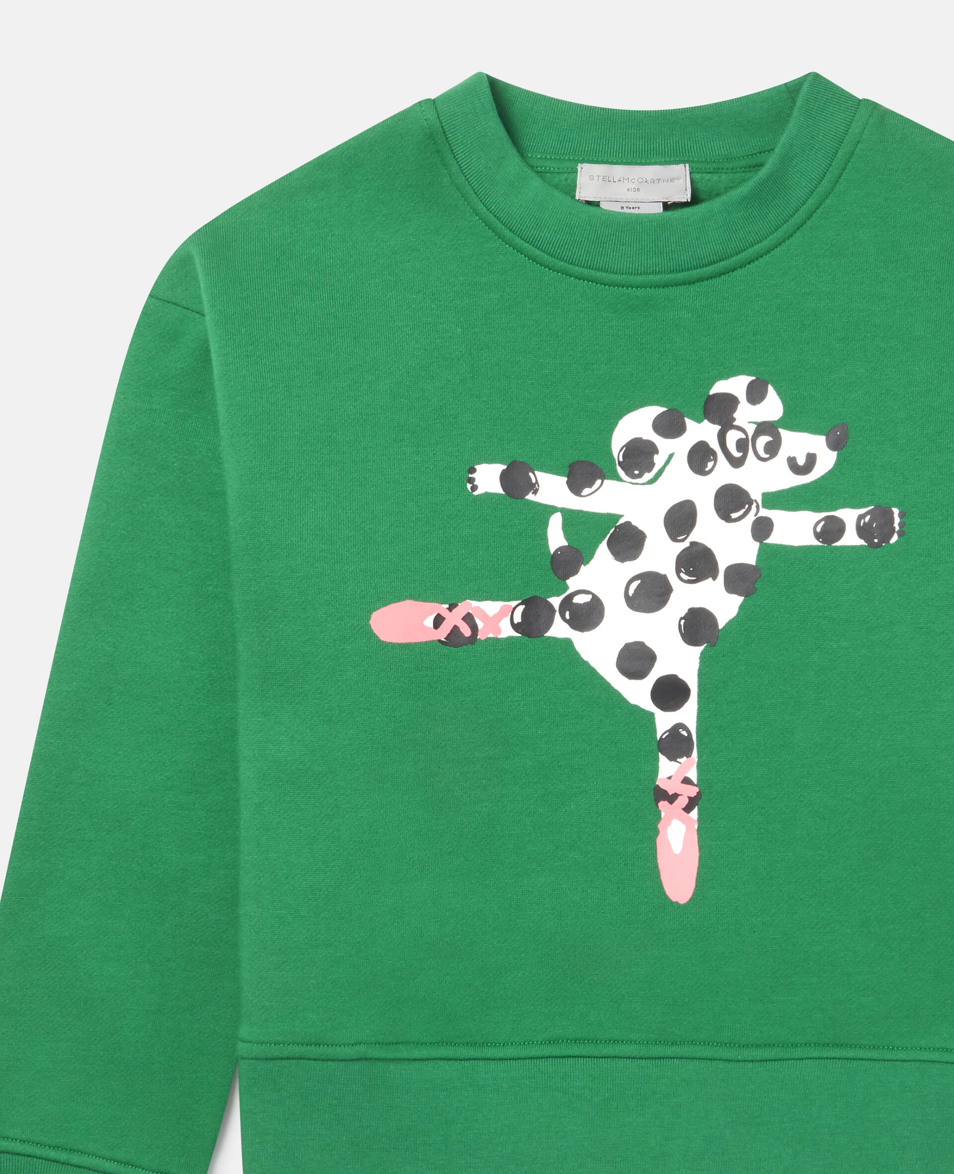 Dancing Dog Oversize Fleece Sweatshirt -Green-large image number 1