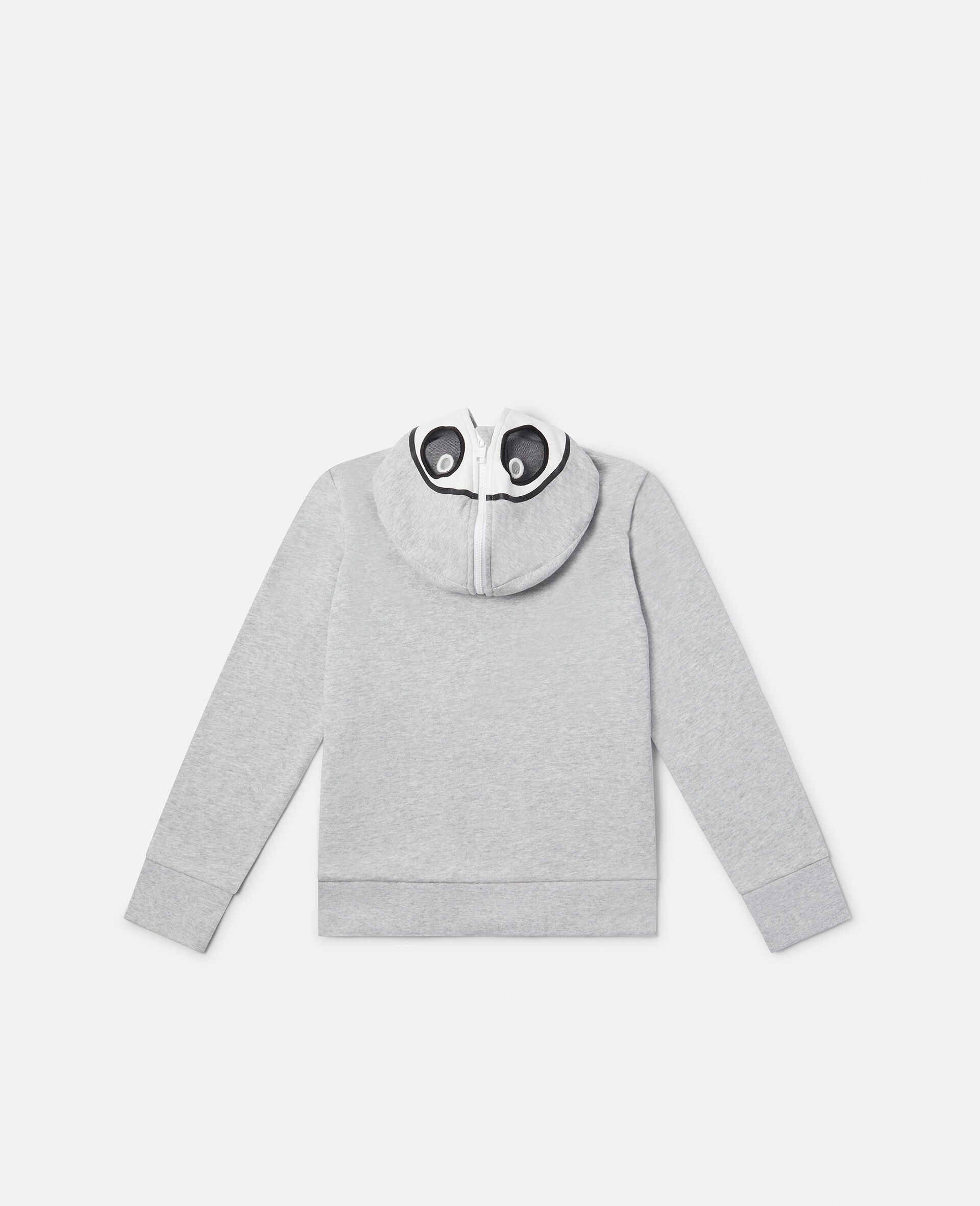 Skull Bandit Zip Hoodie-Grey-large image number 2