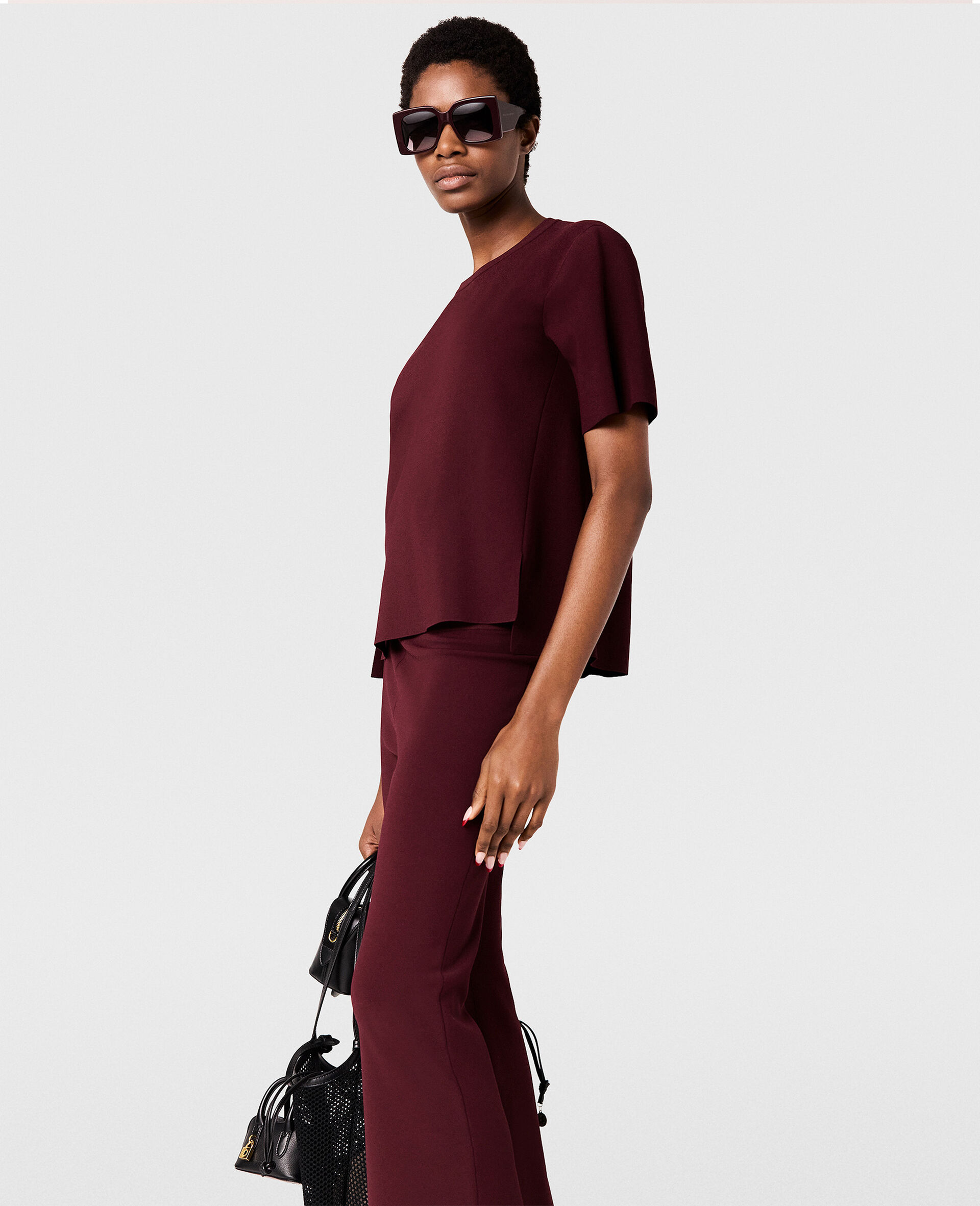 Compact Knit Short-Sleeve T-Shirt-Cream-large Compact Knit Short-Sleeve T-Shirt-Cream-large image number 2