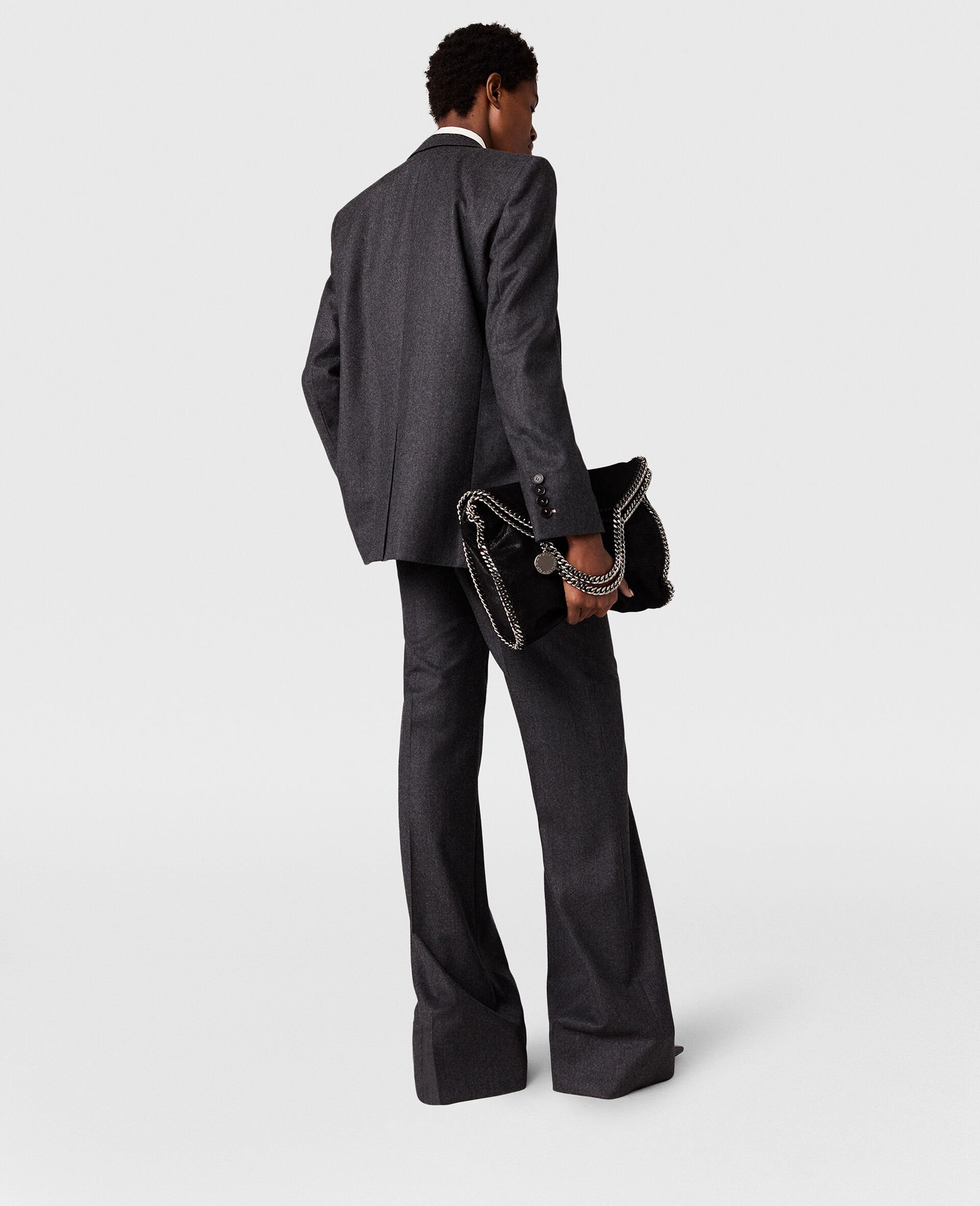 Low-Rise  Flared Trousers-Grey-large image number 4