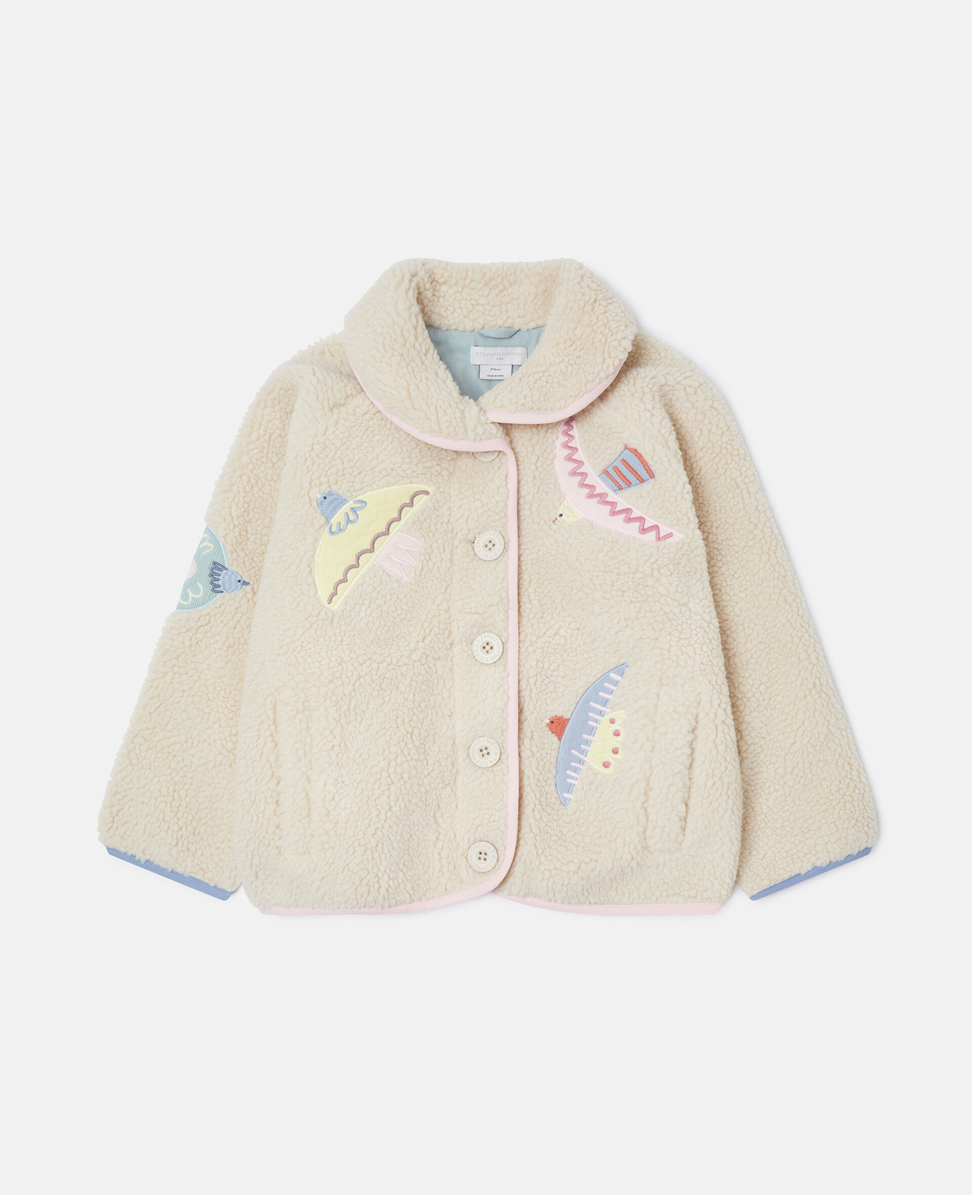 Dove Embroidered Fleece-Beige-large image number 0
