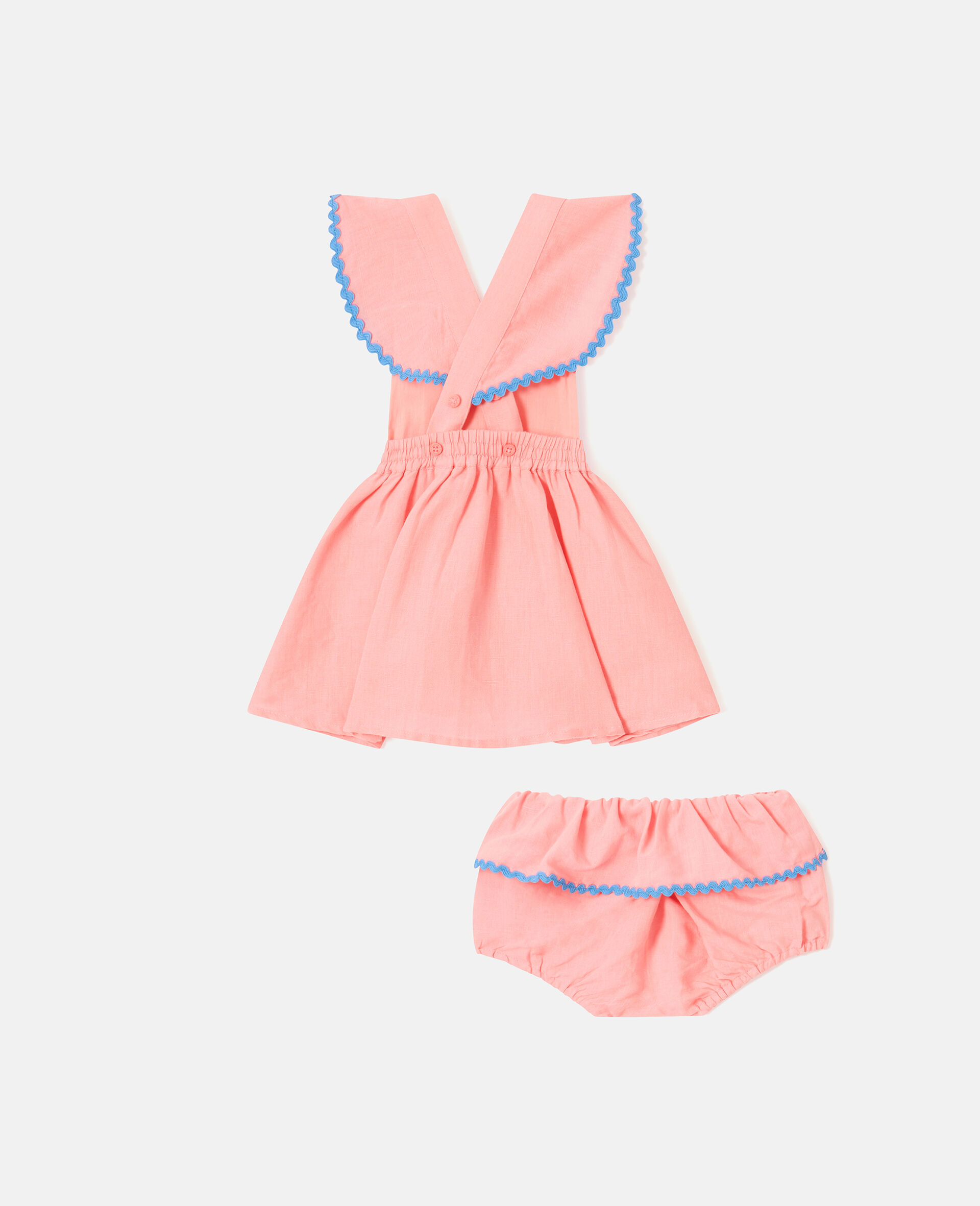 Motif Pocket Dress and Bloomer Set-Pink-large image number 2