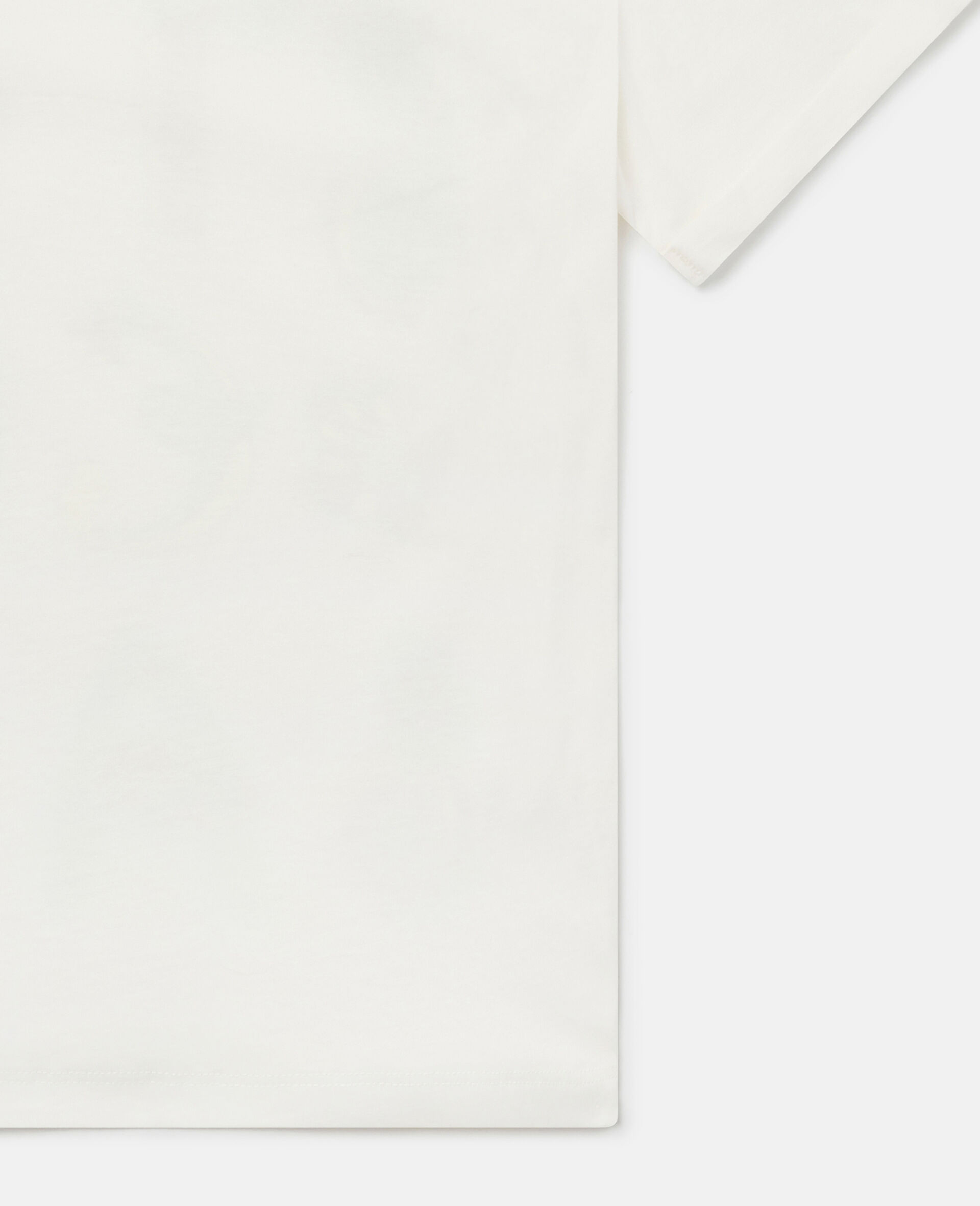 Heart Embroidery T-Shirt-White-large image number 3