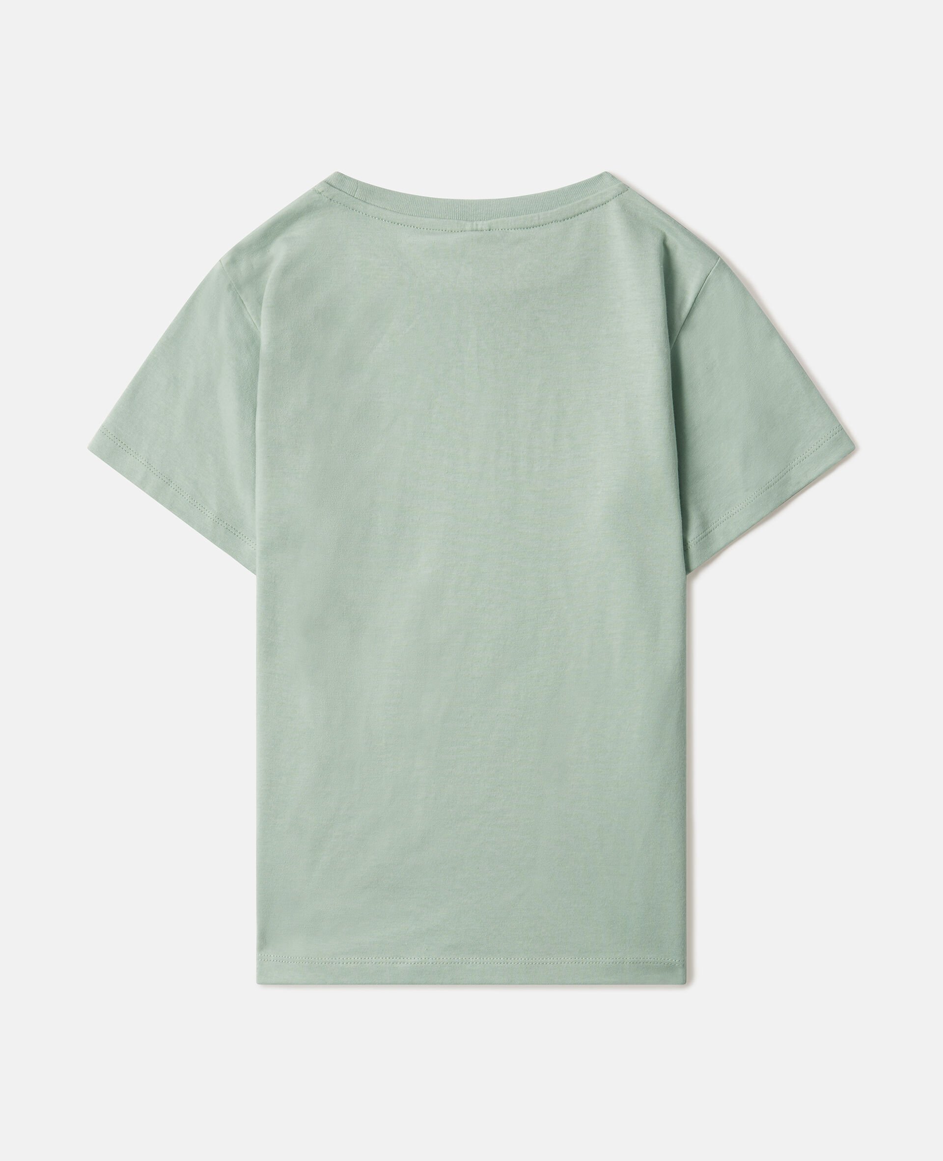 Logo Motif T-Shirt-Green-large image number 2