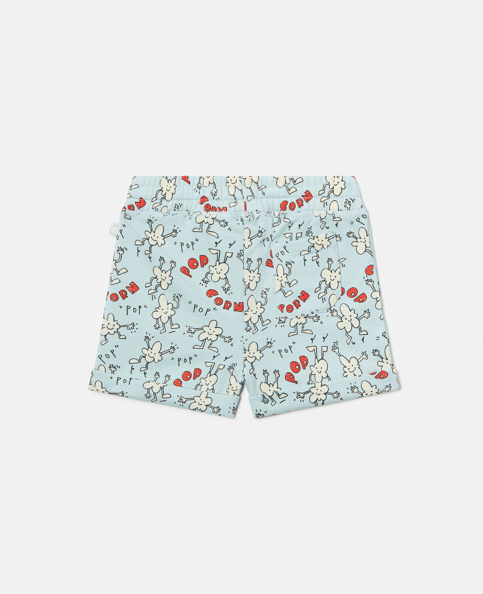 ポップコーンプリント スウェットショートパンツ-ブルー-large image number 2