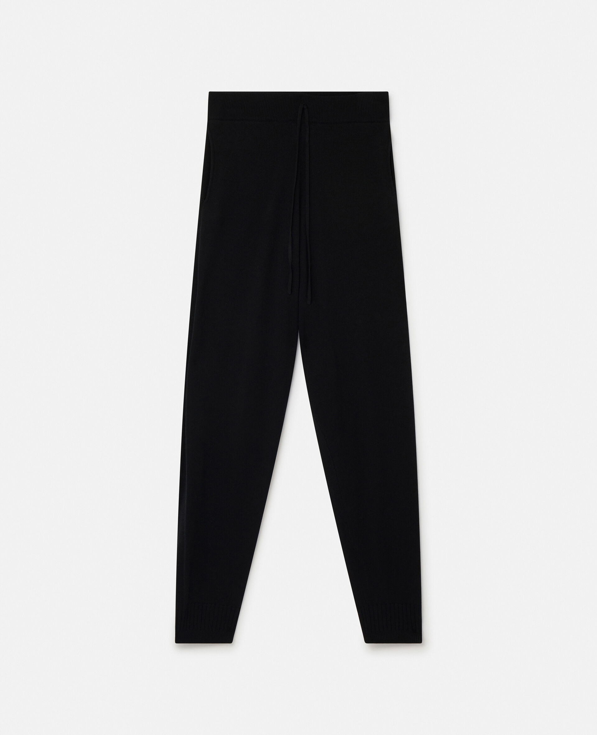 Stella Iconics精细针织卷边裤-黑色-medium