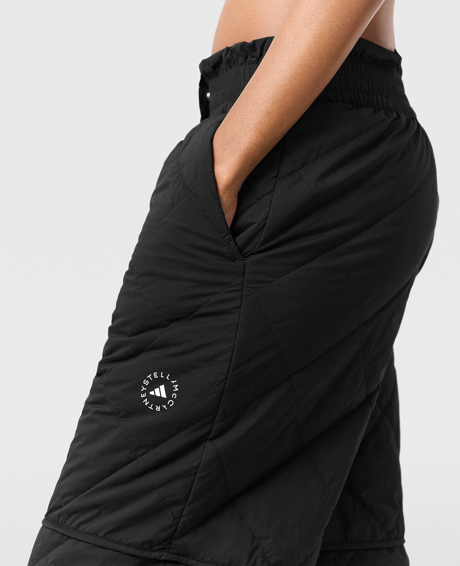 Pantalon de survetement matelasse avec logo-Noir-large image number 2