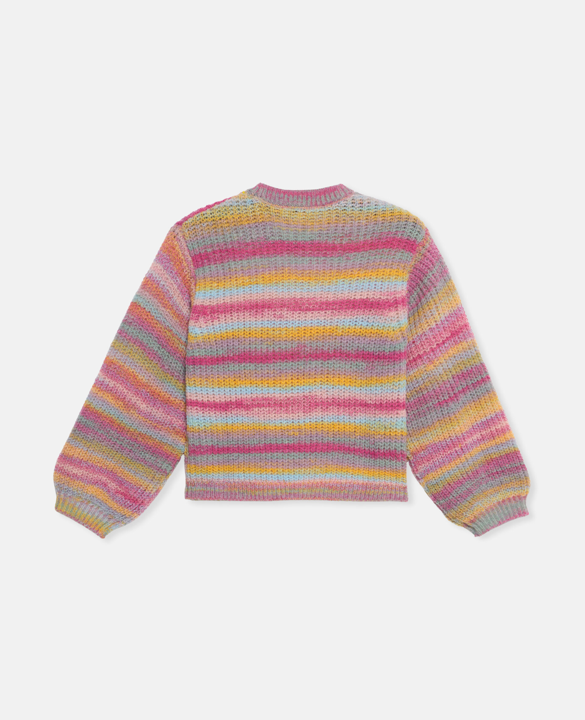 Gestreifter Pullover mit Space Dye Motiv-Bunt-large image number 1