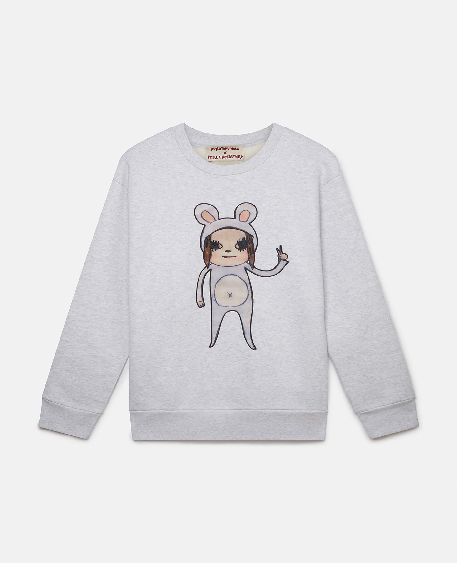 Untitled Bunny Girl Embroidered Sweatshirt-Grey-large image number 1