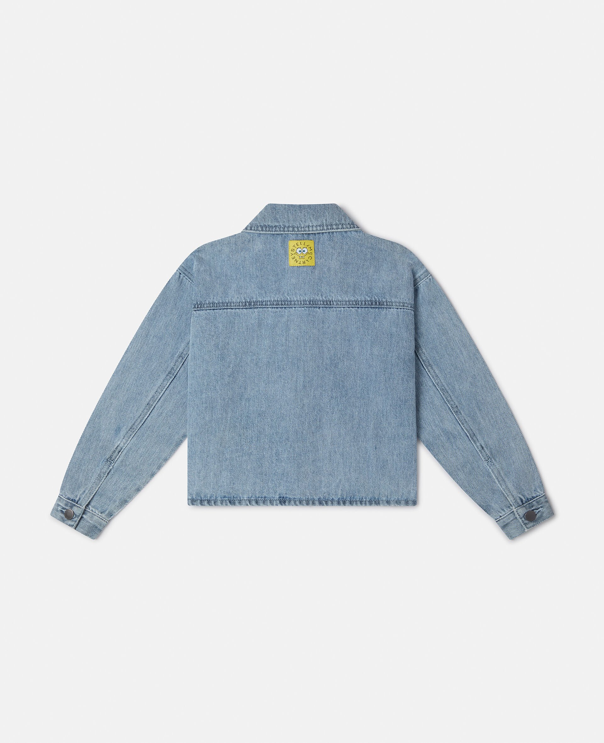 SpongeBob Graphic Denim Jacket-Blue-large image number 2