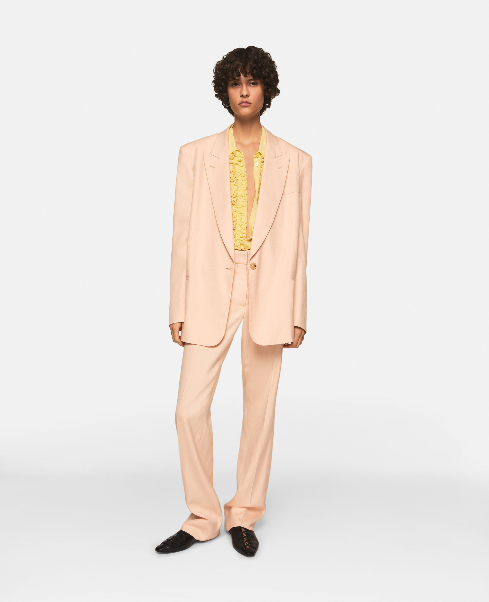 Mid-Rise Straight-Leg Trousers -Pink-large image number 3