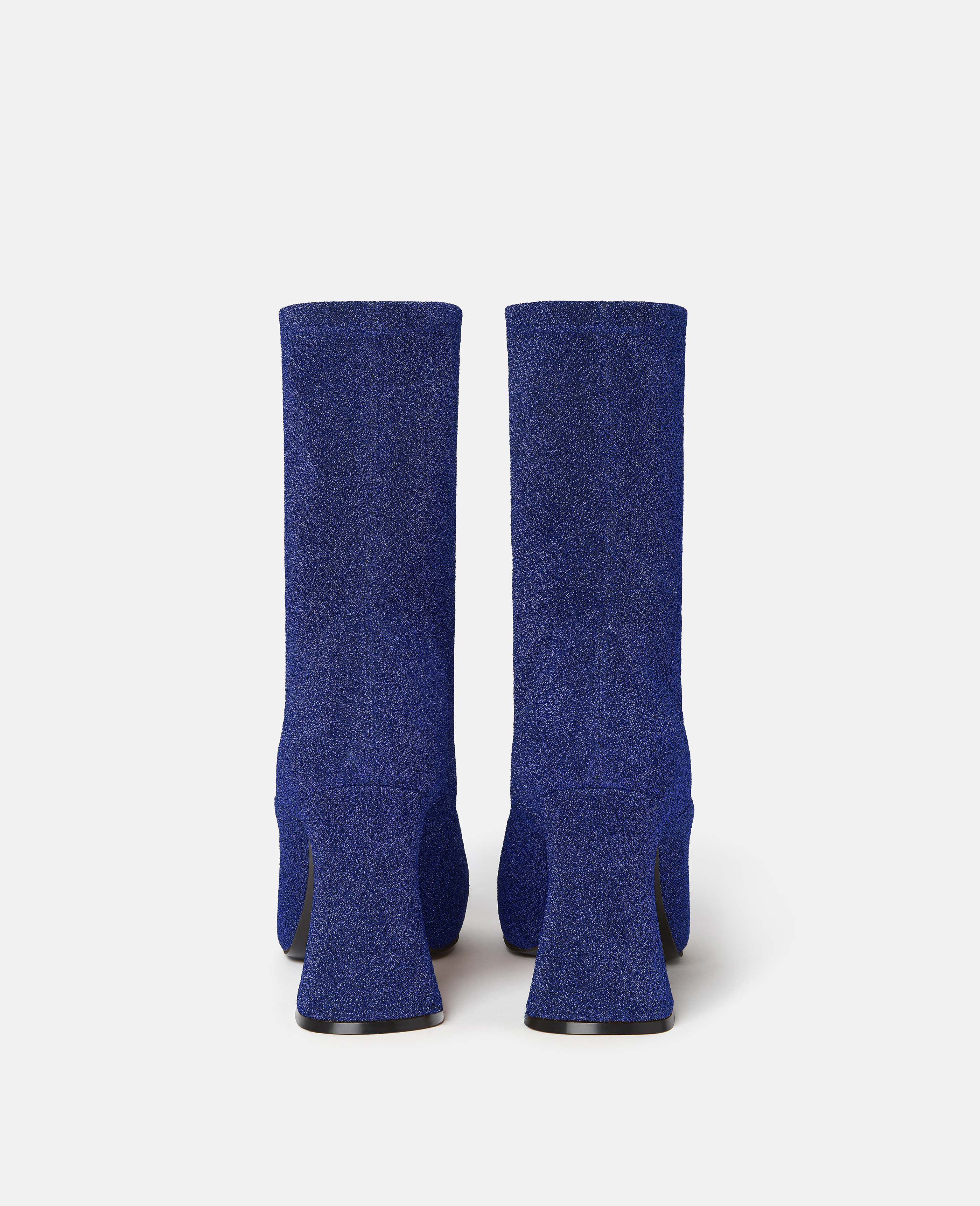 Women Navy Groove Glitter Ankle Boots | Stella McCartney US