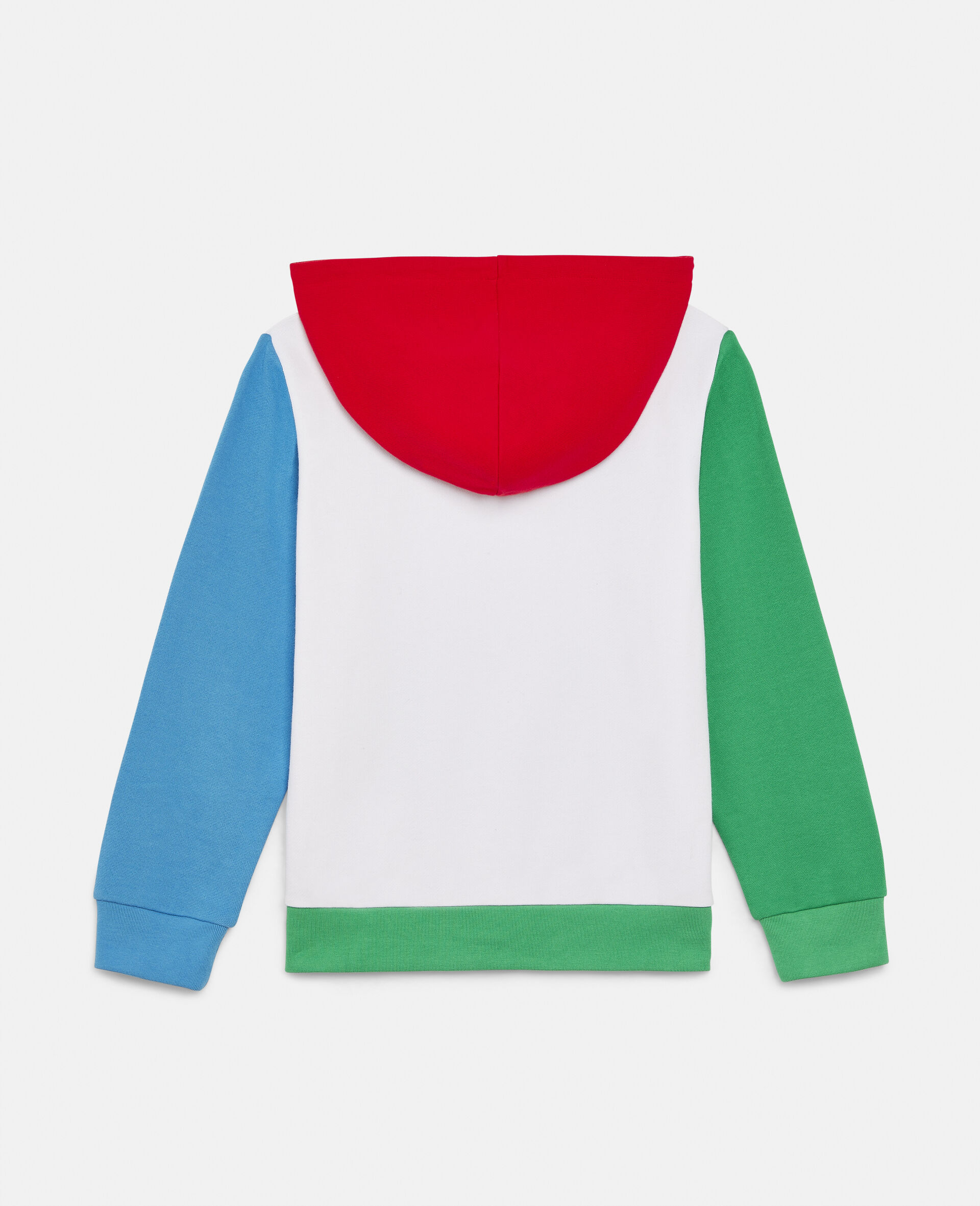 Colour Block Fleece Zip Hoodie-Multicolour-large image number 2