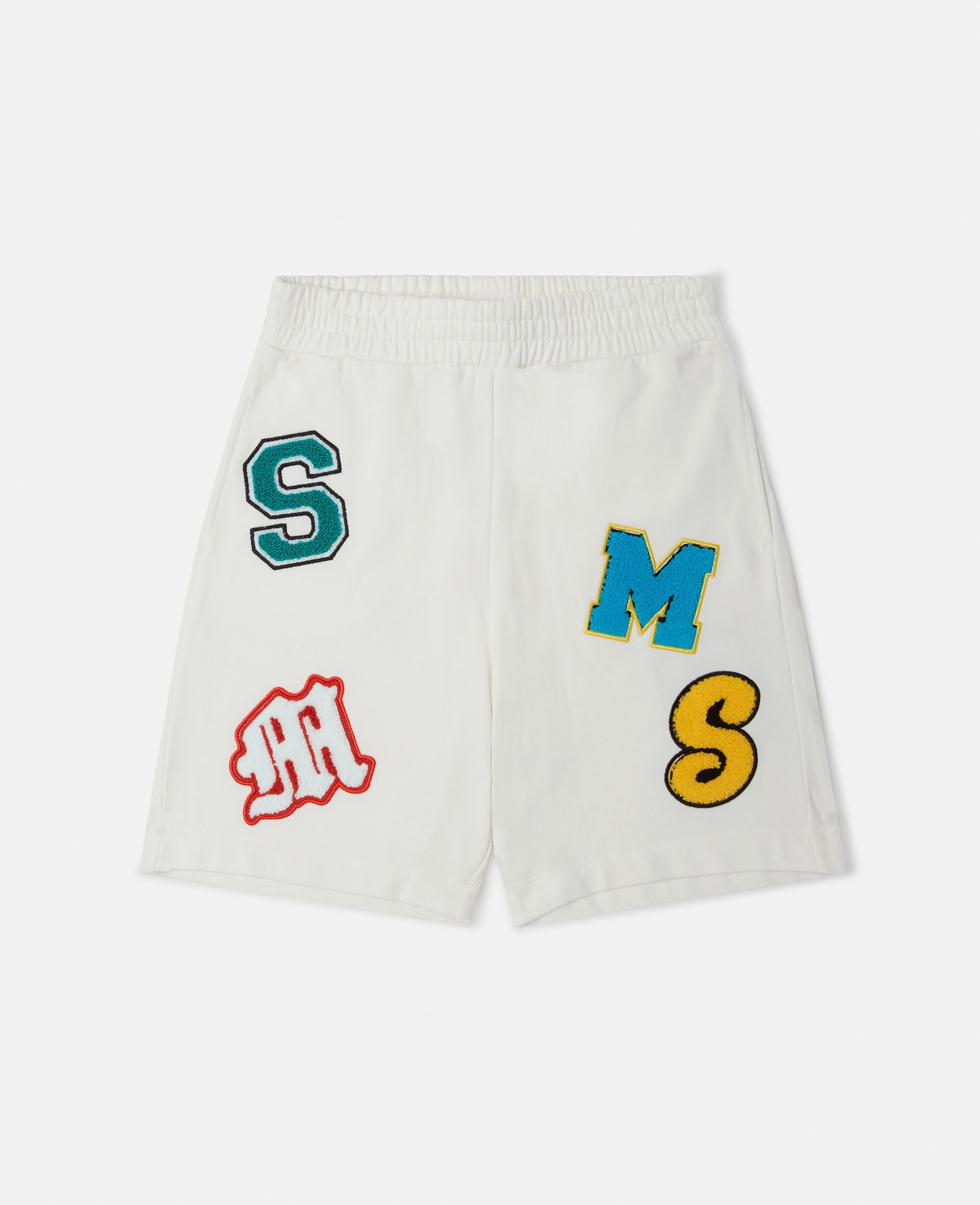 Shorts mit aufgestickten Markeninitialen-Cream-large image number 0