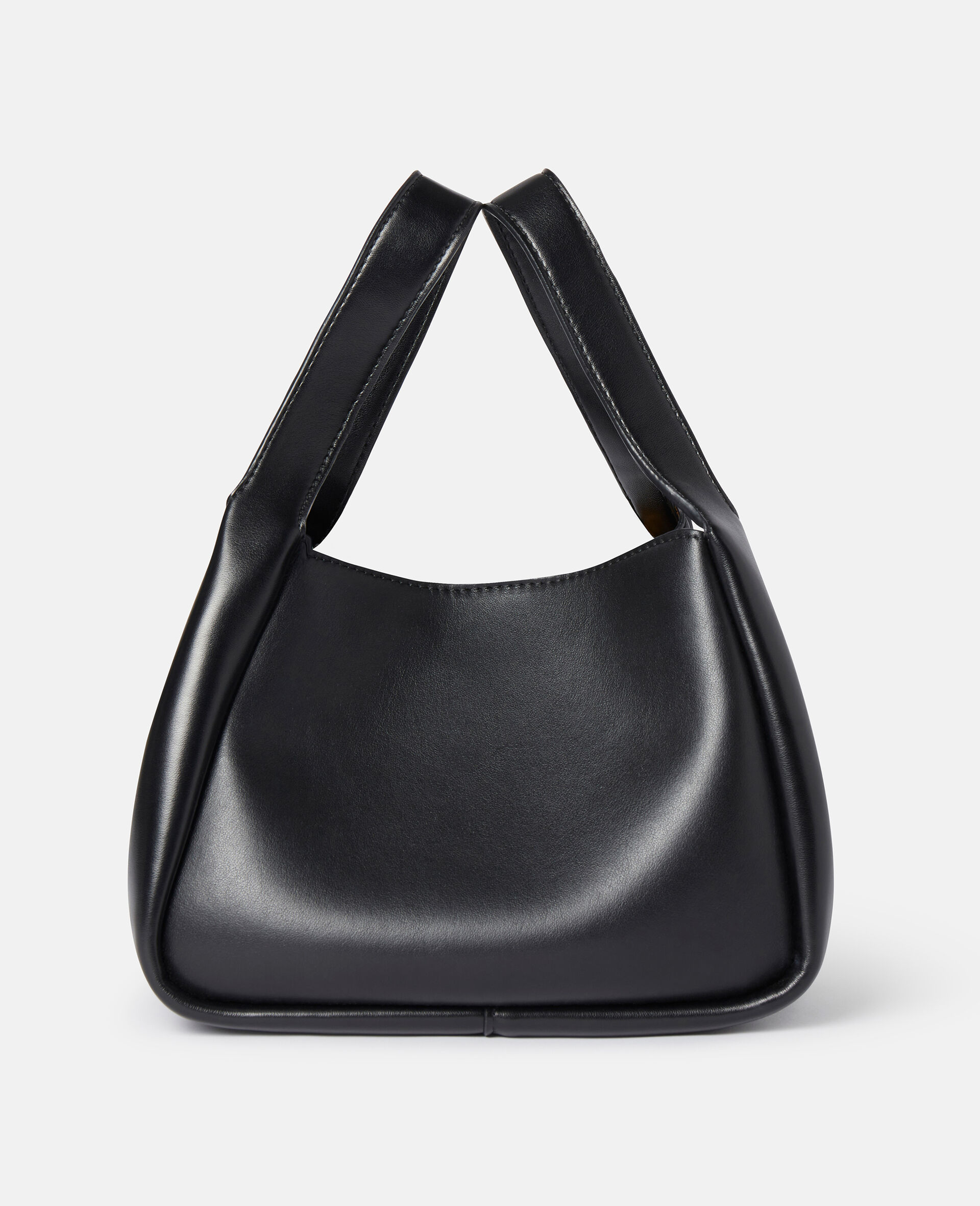 Logo Double Top Handle Crossbody Bag -Black-large image number 3